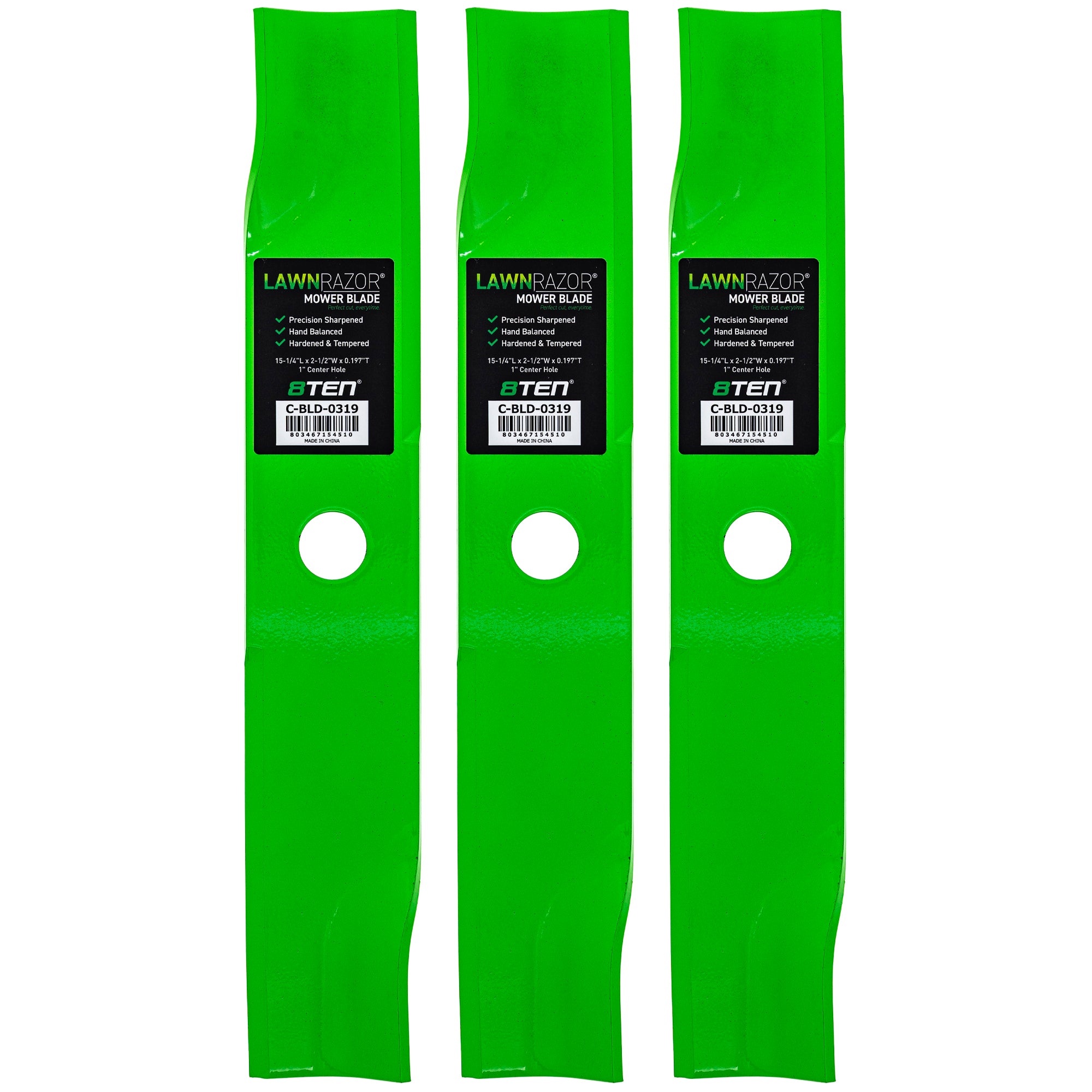 LawnRAZOR High Lift Blade 3-Pack for zOTHER Toro Exmark Lazer 8TEN 810-CBL2531D