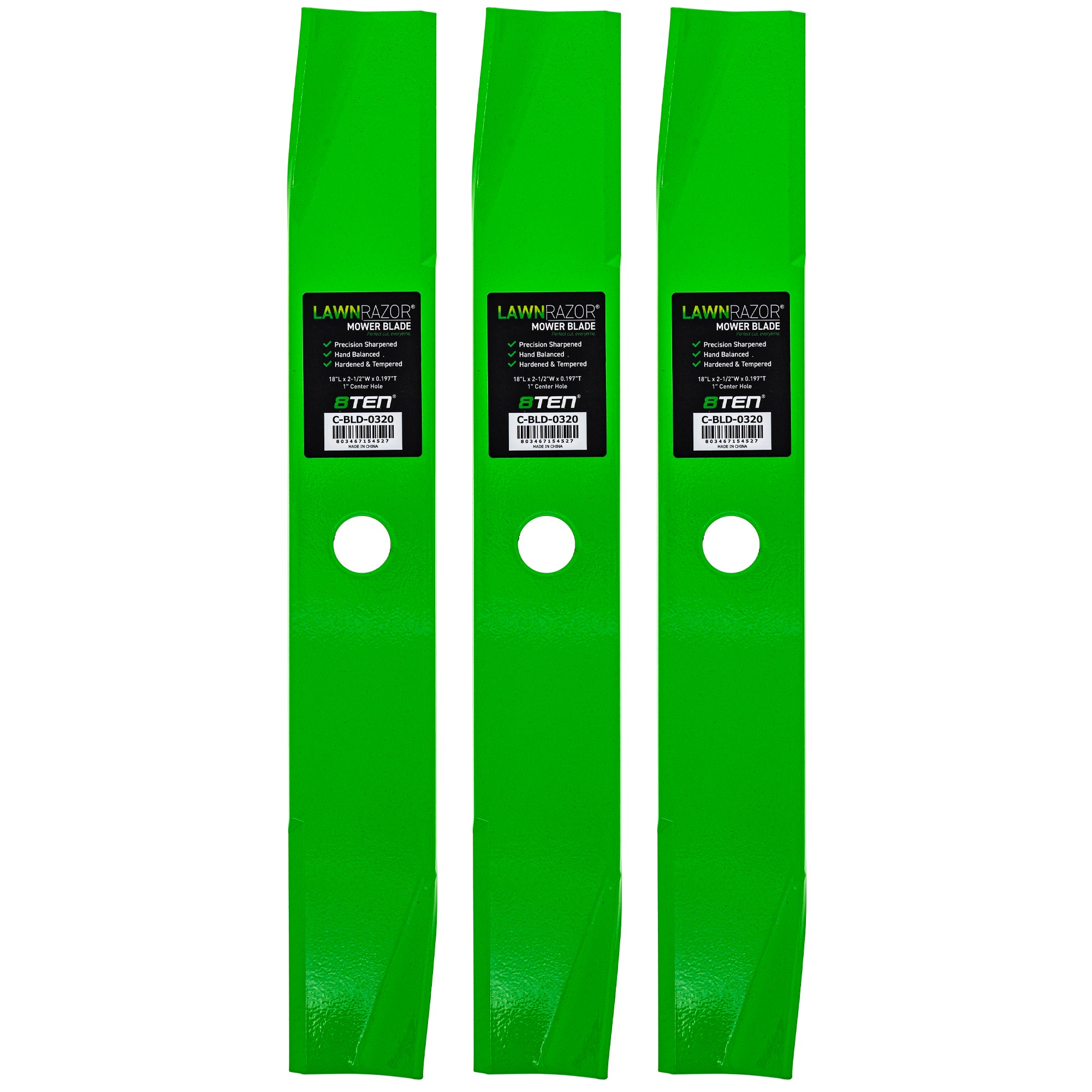 LawnRAZOR High Lift Blade 3-Pack for zOTHER Toro Exmark Quest Pioneer 8TEN 810-CBL2542D