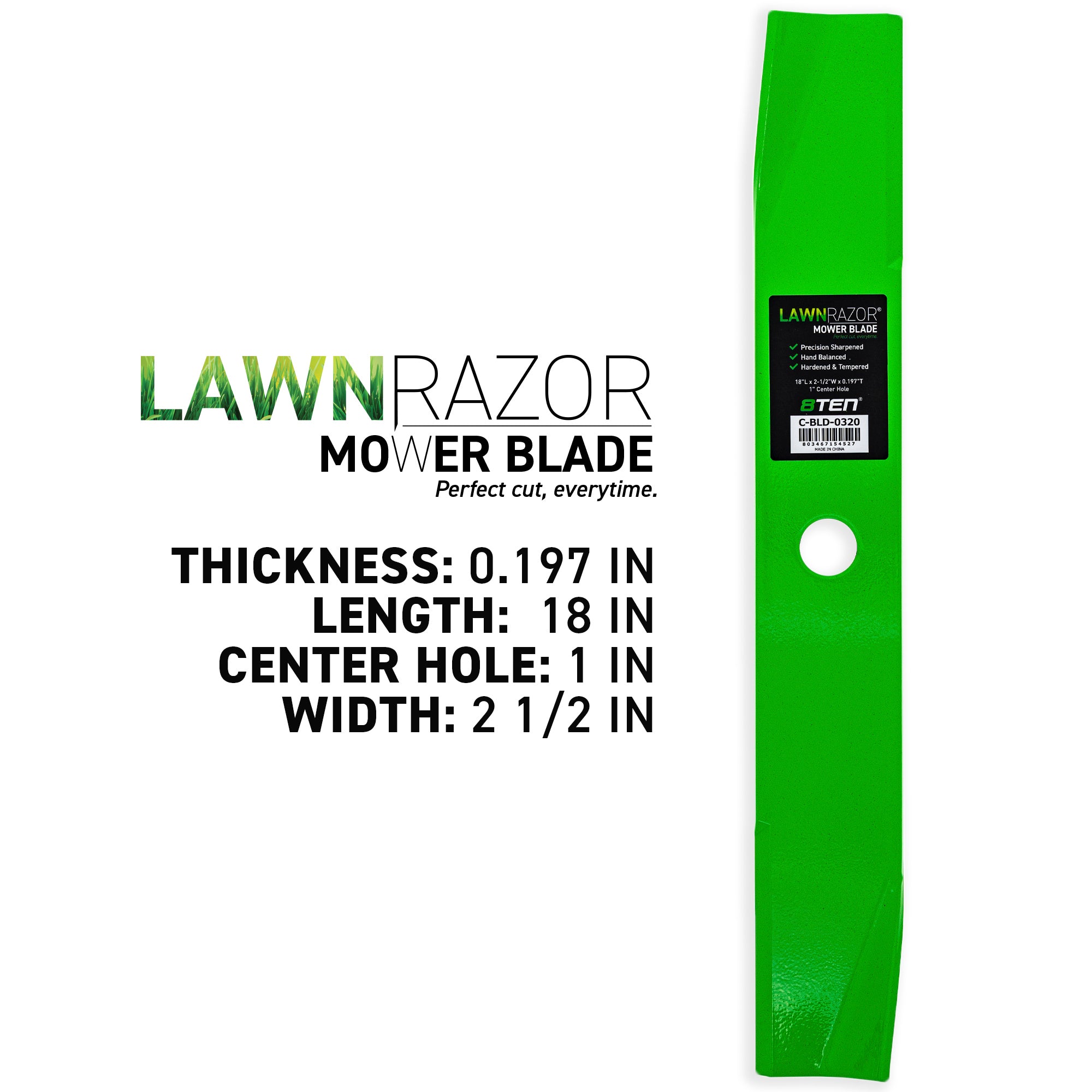 8TEN 810-CBL2542D LawnRAZOR High Lift Blade 3-Pack for zOTHER Toro