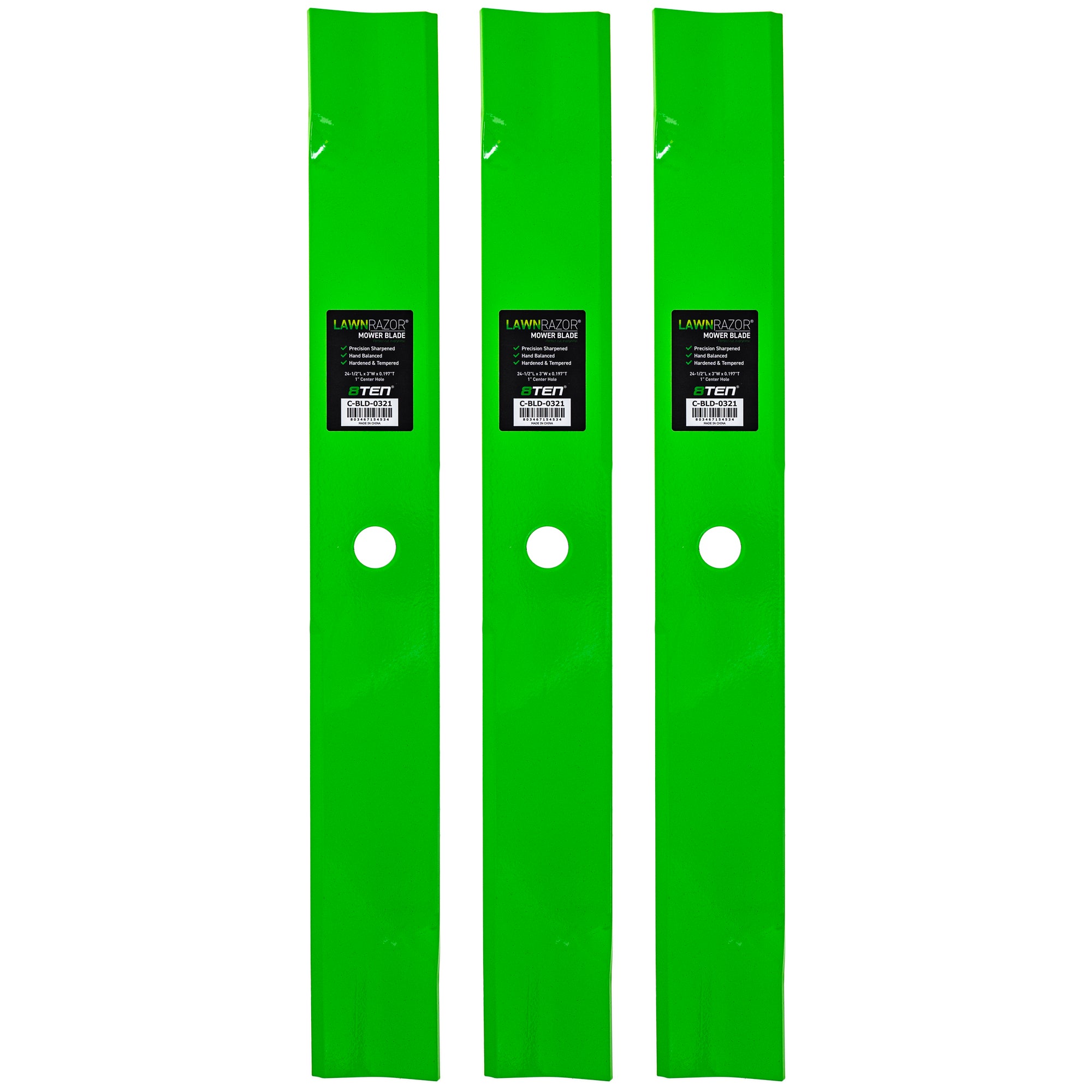 LawnRAZOR Low Lift Blade 3-Pack for zOTHER Toro Exmark Radius Next Lazer 8TEN 810-CBL2543D