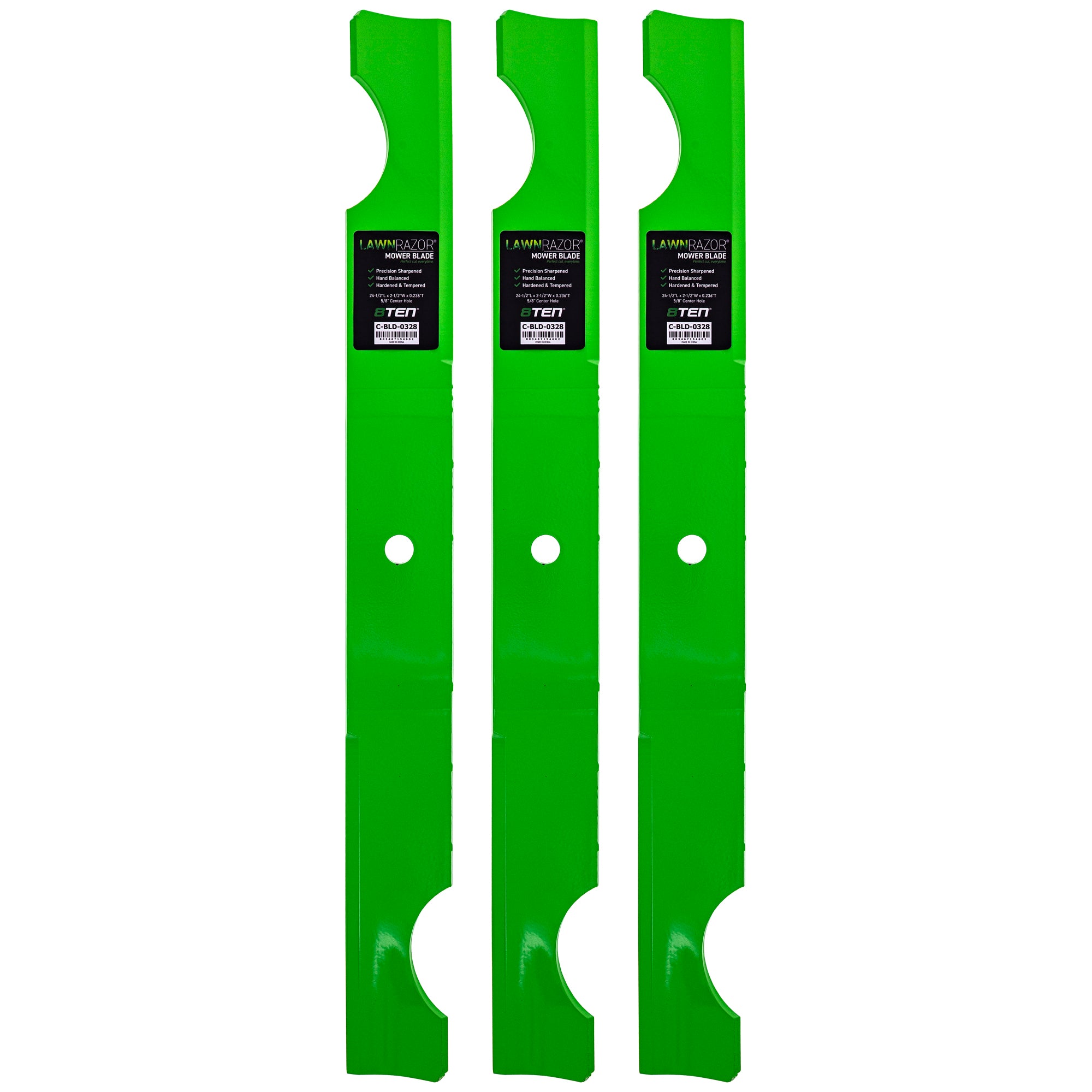 LawnRAZOR Notched High Lift Blade 3-Pack for Ariens Gravely Pro-Turn 8TEN 810-CBL2540D
