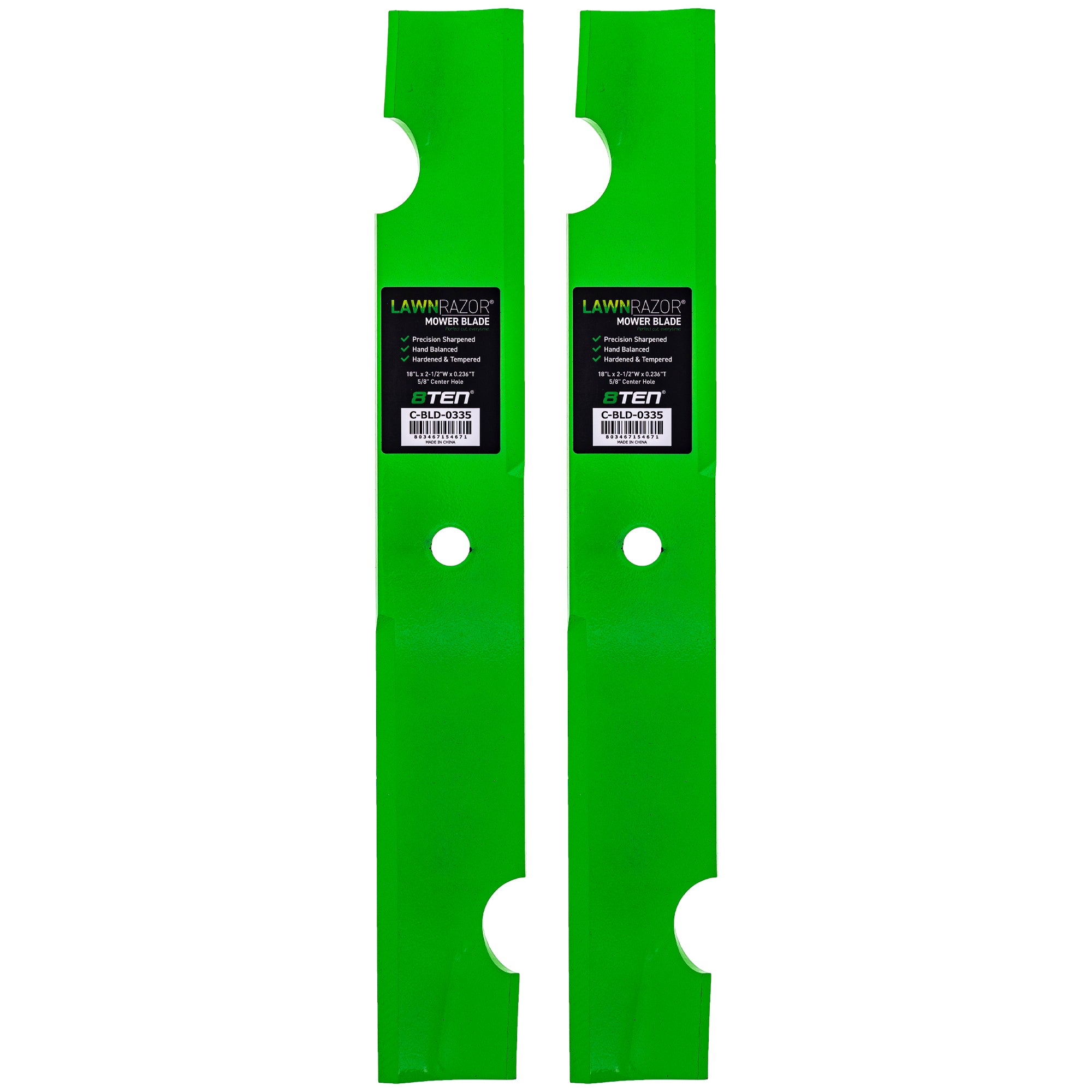 LawnRAZOR Notched High Lift Blade 2-Pack for zOTHER 8TEN 810-CBL2557D