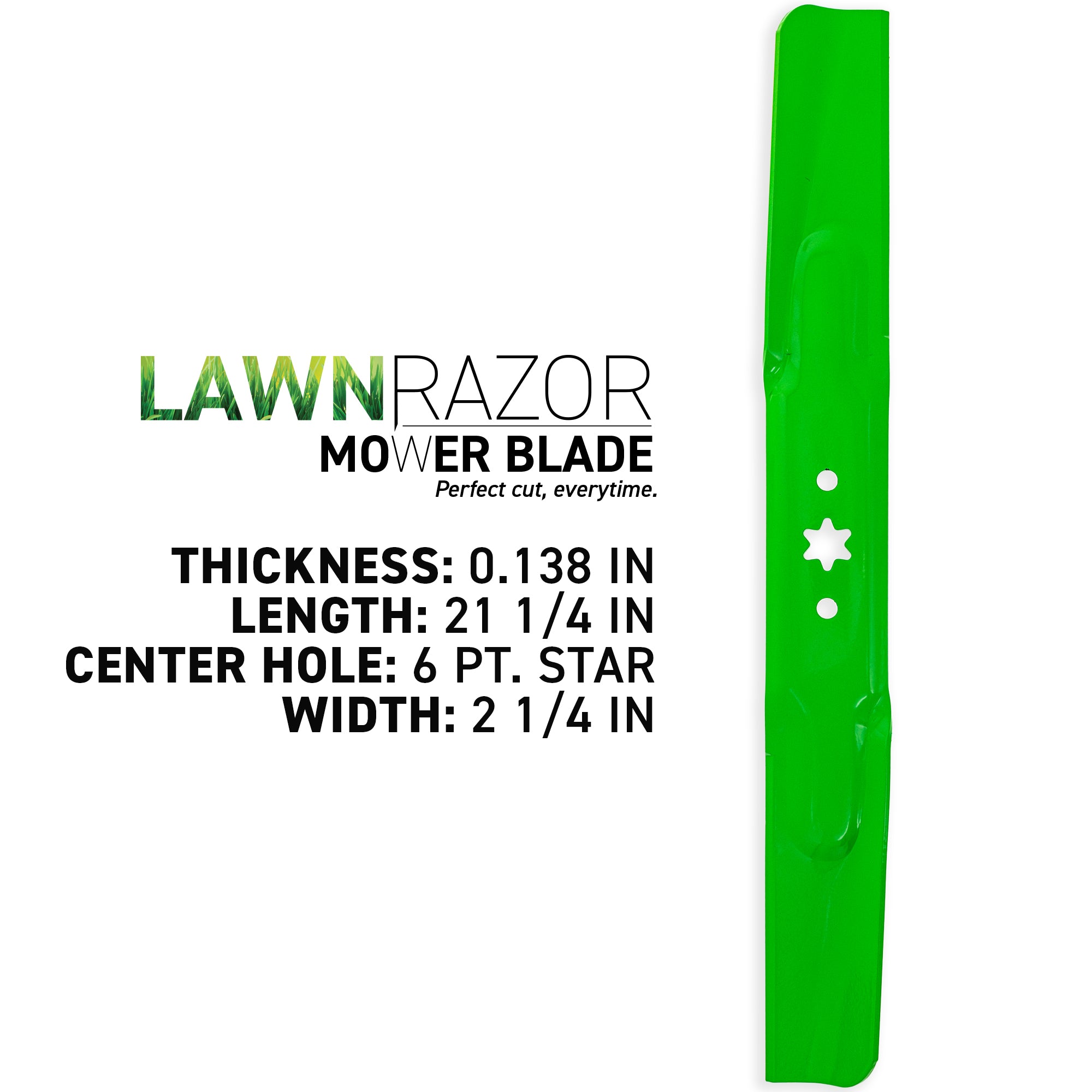 8TEN 810-CBL2558D LawnRAZOR High Lift Blade 2-Pack for Toro Exmark