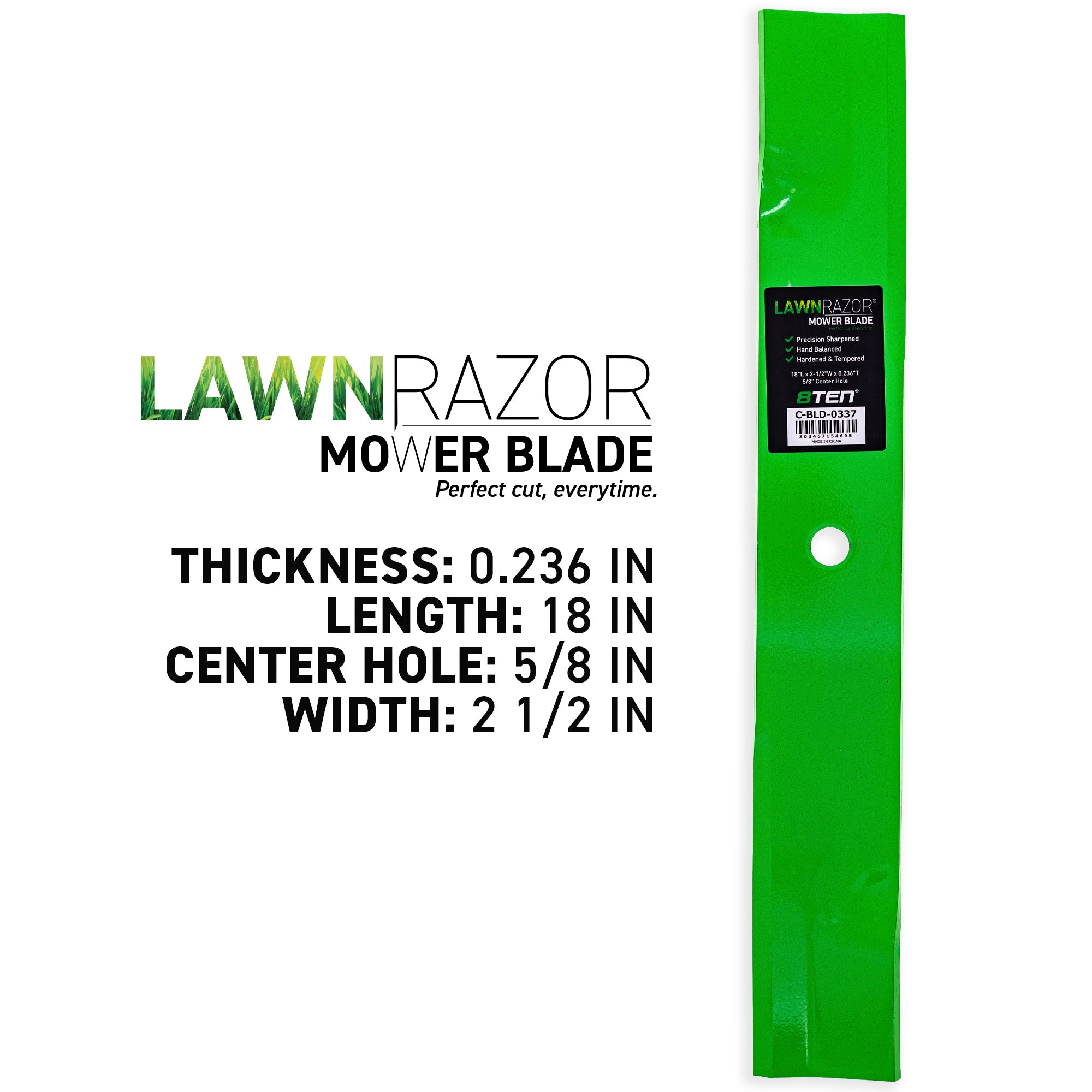 8TEN 810-CBL2559D LawnRAZOR Low Lift Blade 3-Pack for Toro Exmark