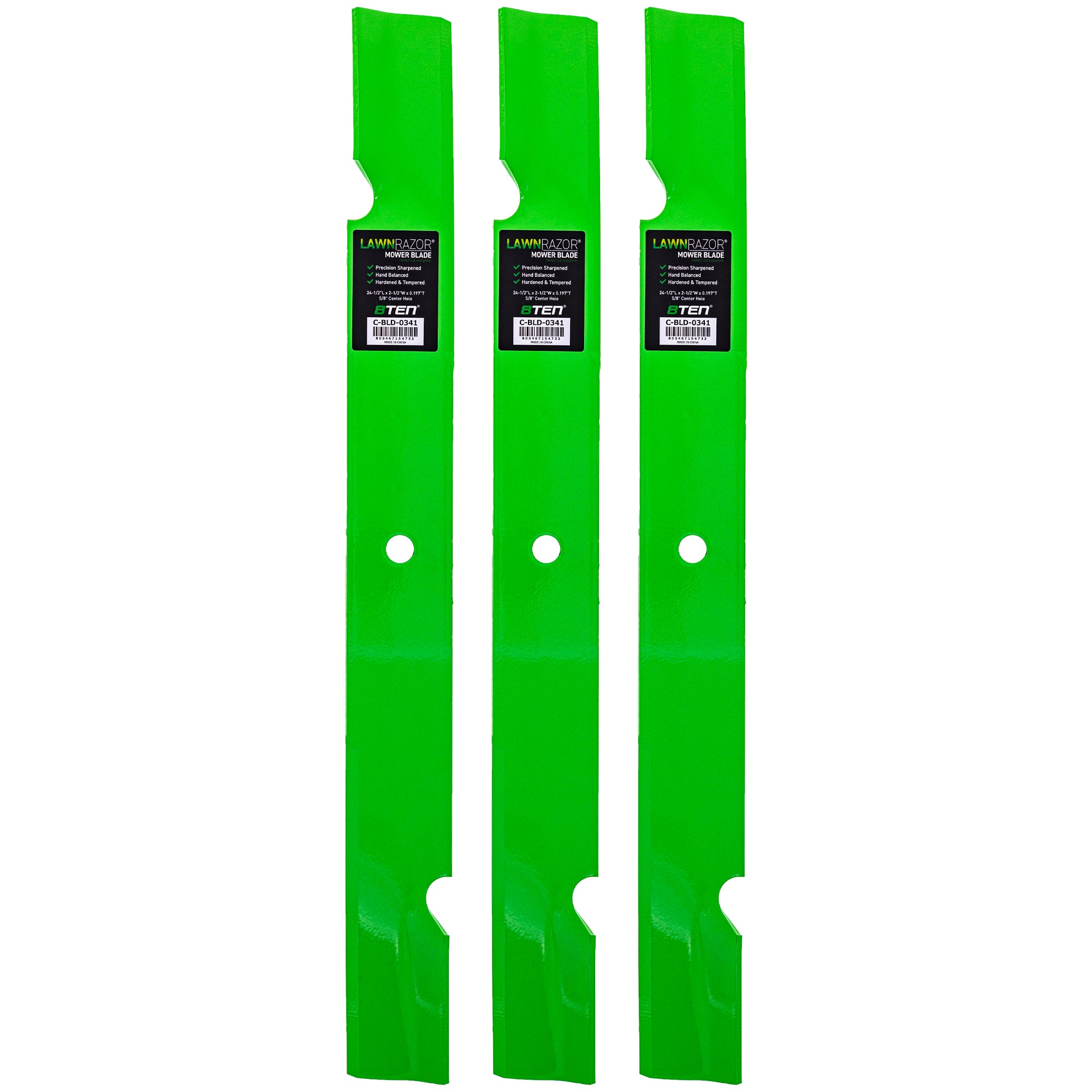 LawnRAZOR Notched High Lift Blade 3-Pack for zOTHER 8TEN 810-CBL2563D