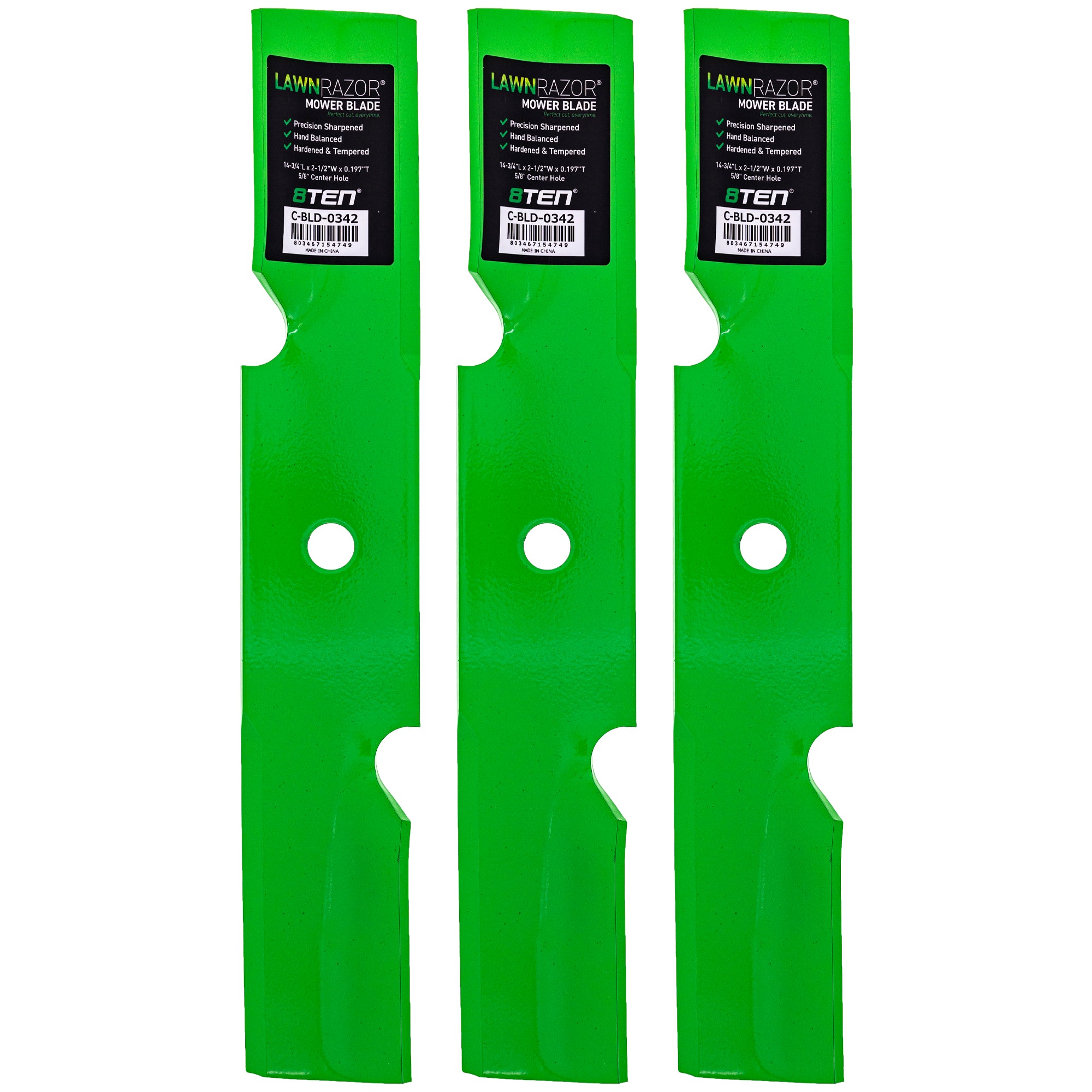 LawnRAZOR Notched High Lift Blade 3-Pack for zOTHER Z-Cat Liberty 8TEN 810-CBL2564D