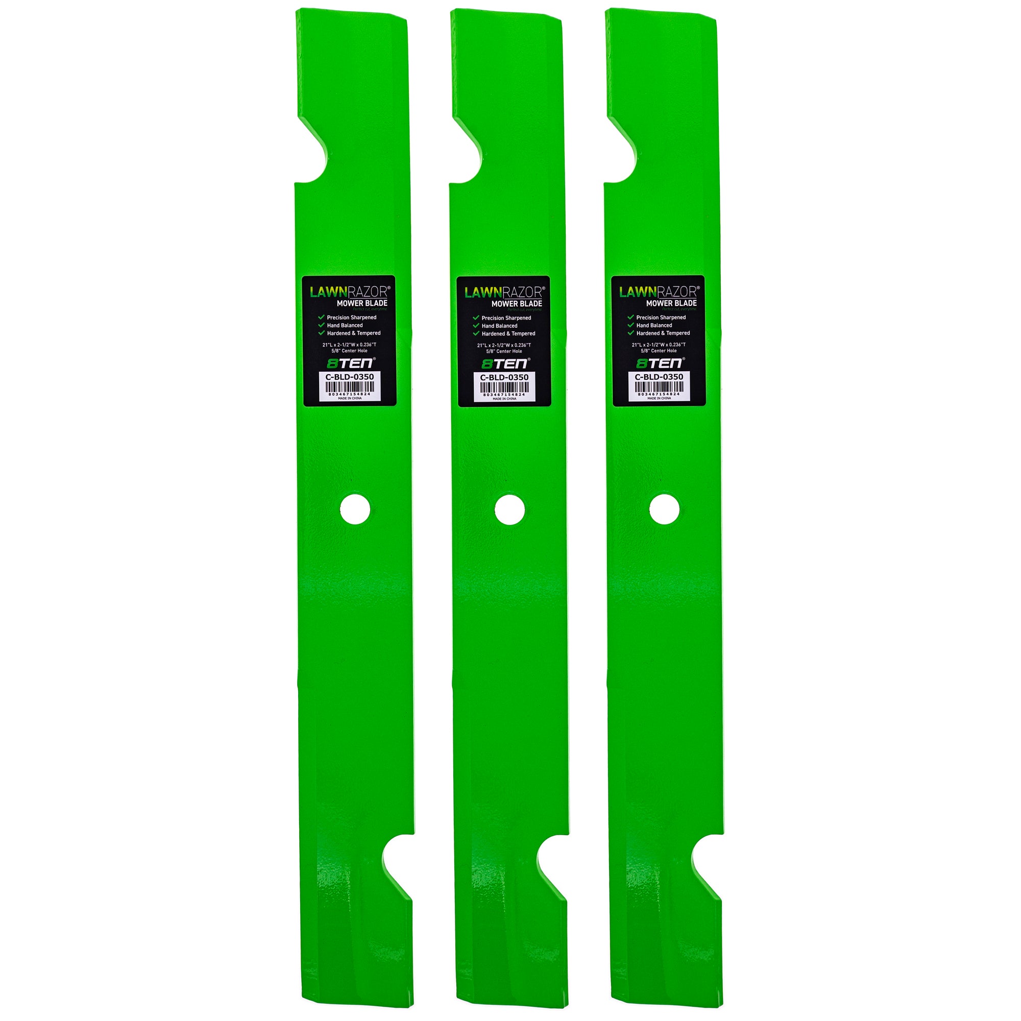 LawnRAZOR Notched Air Lift Blade 3-Pack for zOTHER Oregon FERRIS Ferris ProCut PCT6118 8TEN 810-CBL2572D