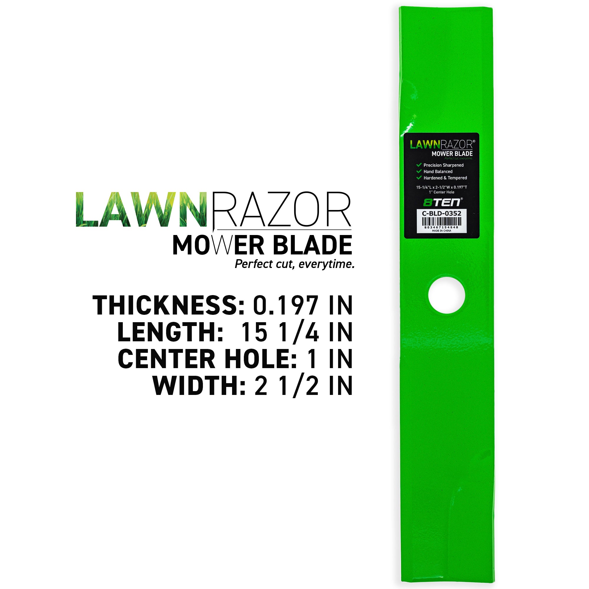 8TEN 810-CBL2574D LawnRAZOR Low Lift Blade 3-Pack for zOTHER Toro