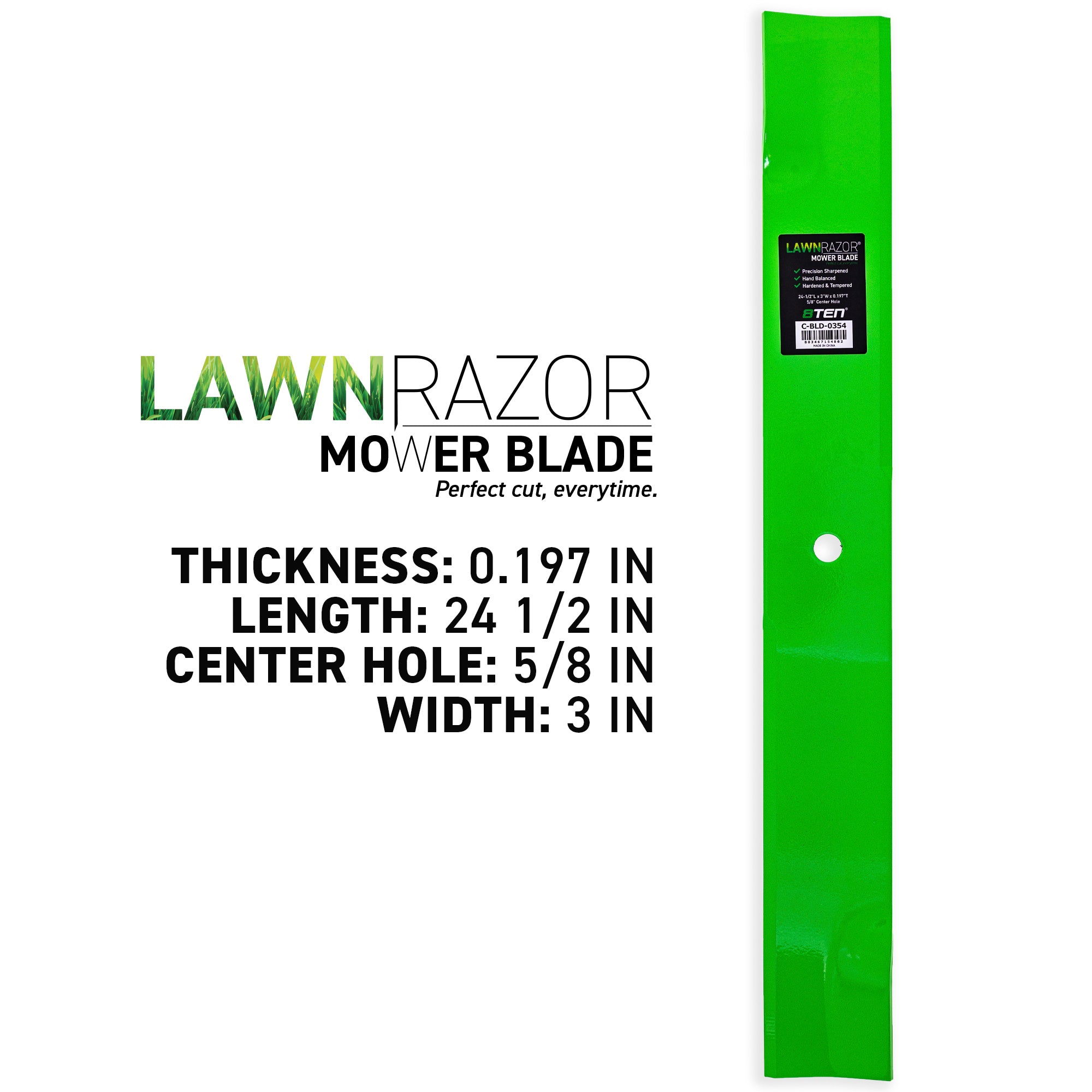 8TEN 810-CBL2576D LawnRAZOR Low Lift Blade 3-Pack for zOTHER Toro