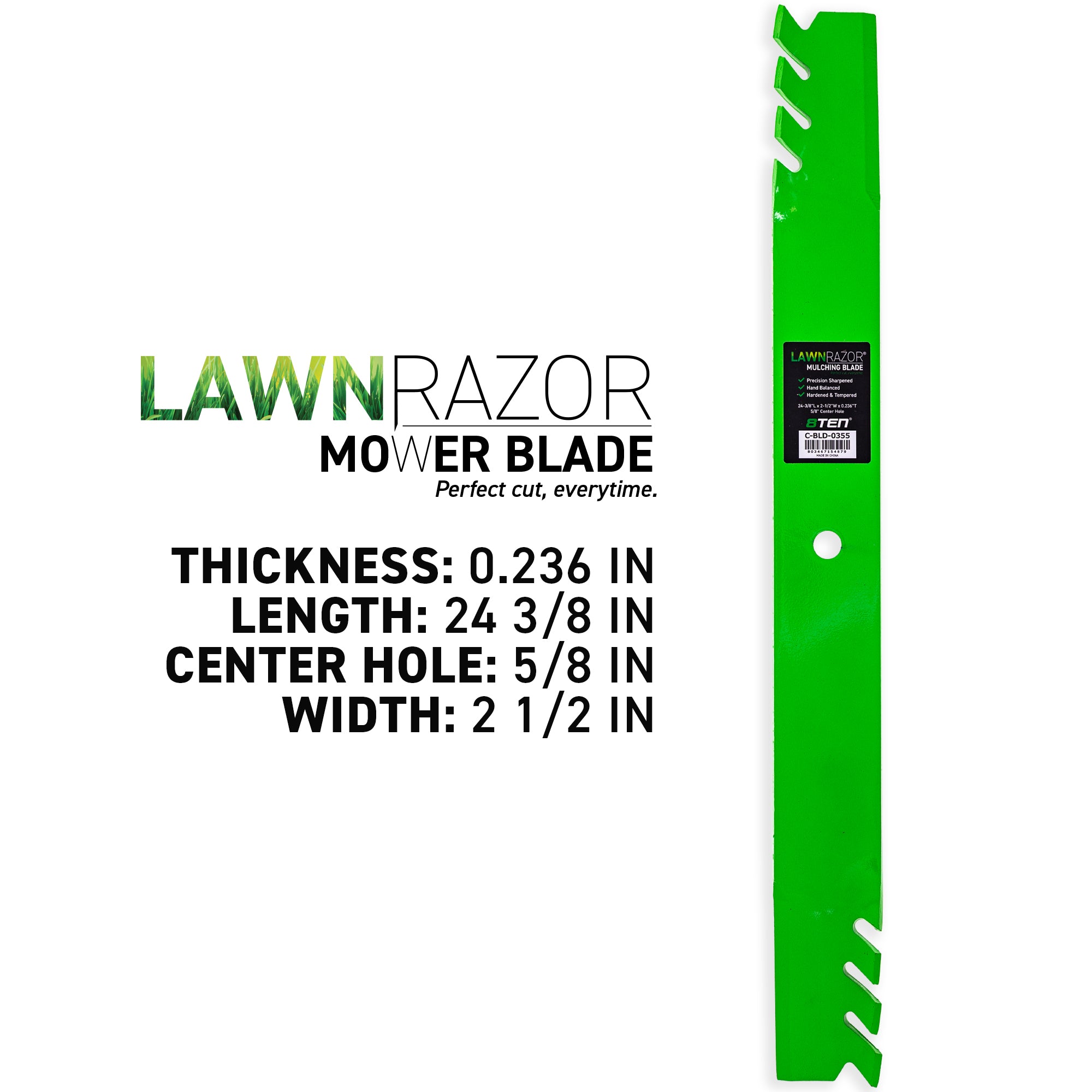 8TEN 810-CBL2577D LawnRAZOR Toothed Blade 3-Pack for Toro Exmark