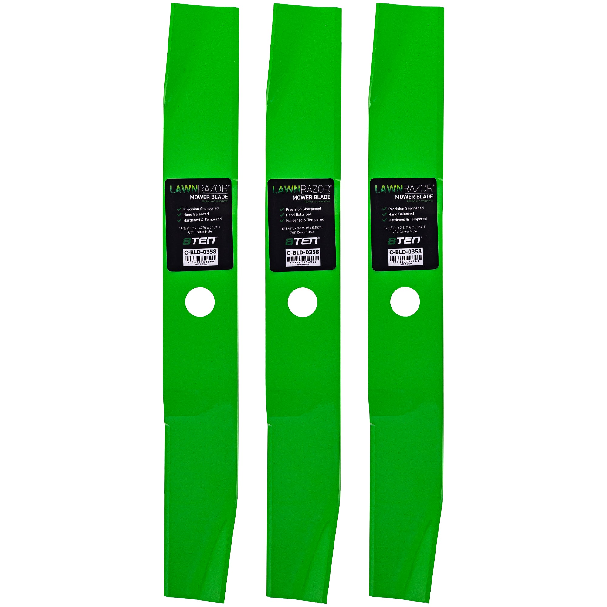 LawnRAZOR Medium Lift Blade 3-Pack for zOTHER MURRAY Murray King 52431 521613 52101 8TEN 810-CBL2570D