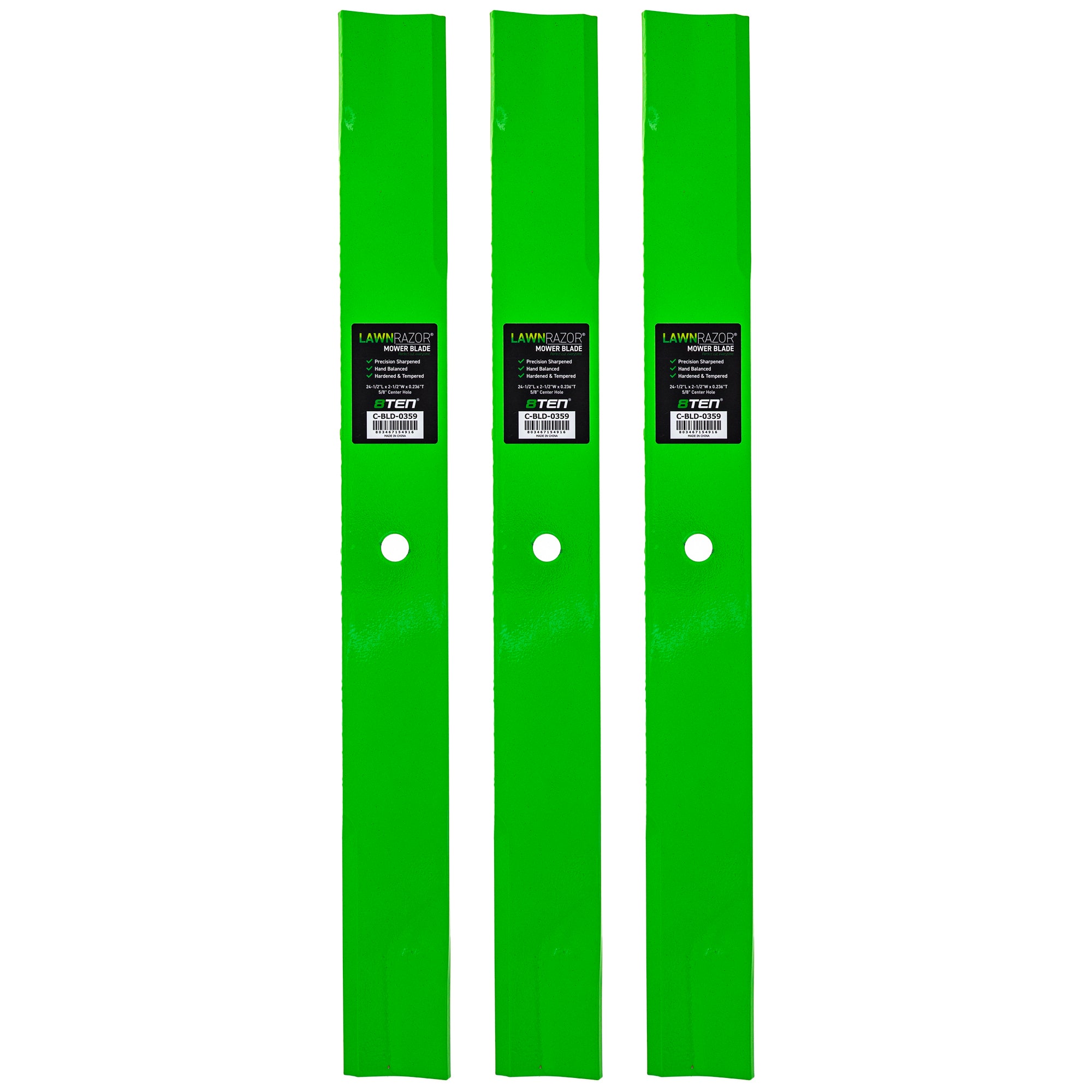 LawnRAZOR Low Lift Blade 3-Pack for Toro Exmark Z-Master 8TEN 810-CBL2571D