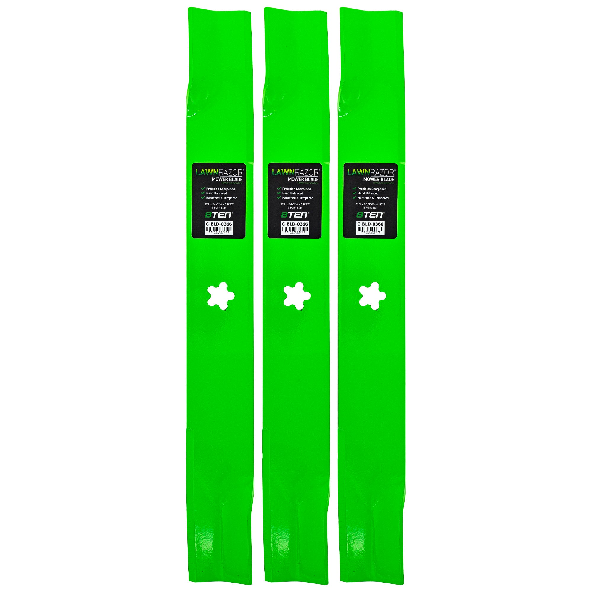 LawnRAZOR High Lift Blade 3-Pack for zOTHER Oregon Husqvarna Poulan Craftsman AYP RedMax 8TEN 810-CBL2588D