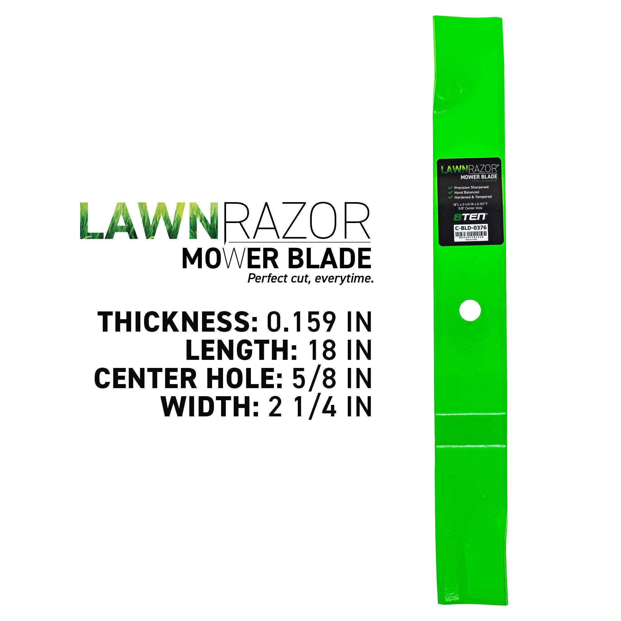 8TEN 810-CBL2598D LawnRAZOR High Lift Blade 3-Pack for Ariens