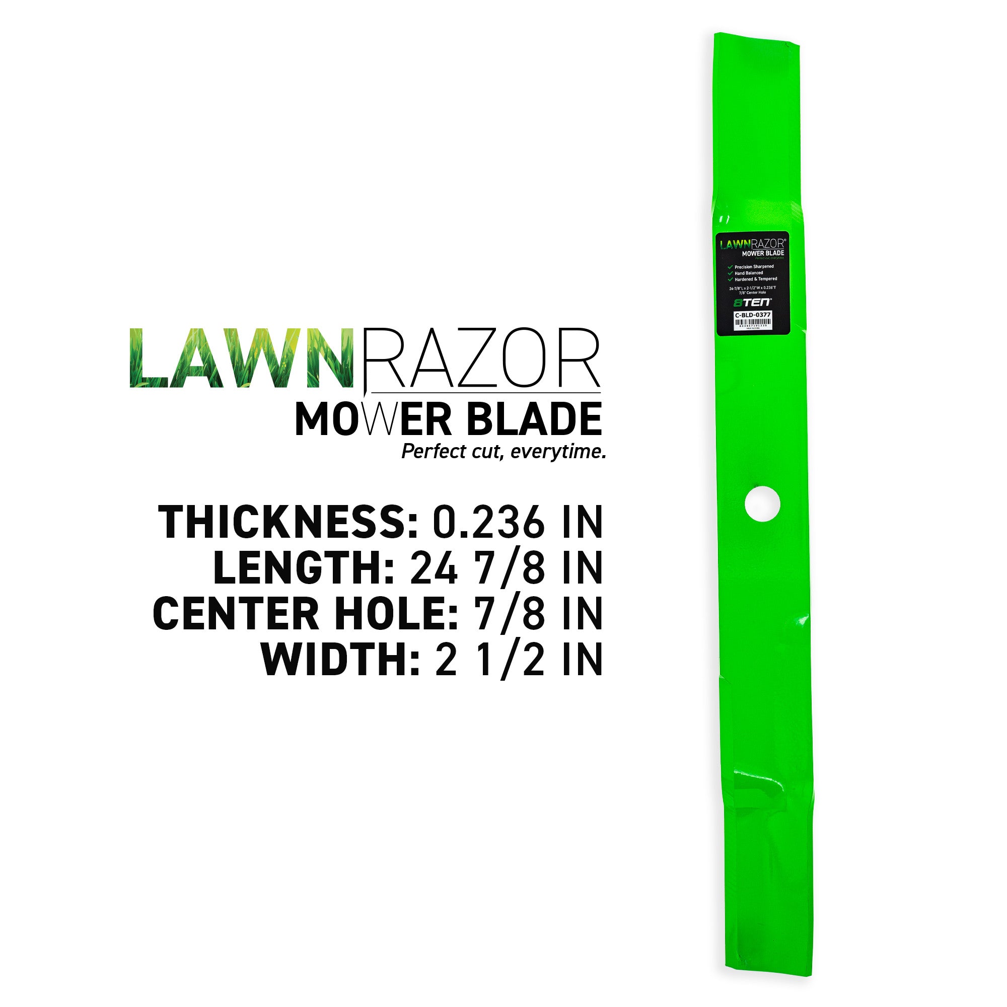 8TEN 810-CBL2599D LawnRAZOR Mulching Blade 3-Pack for zOTHER Oregon