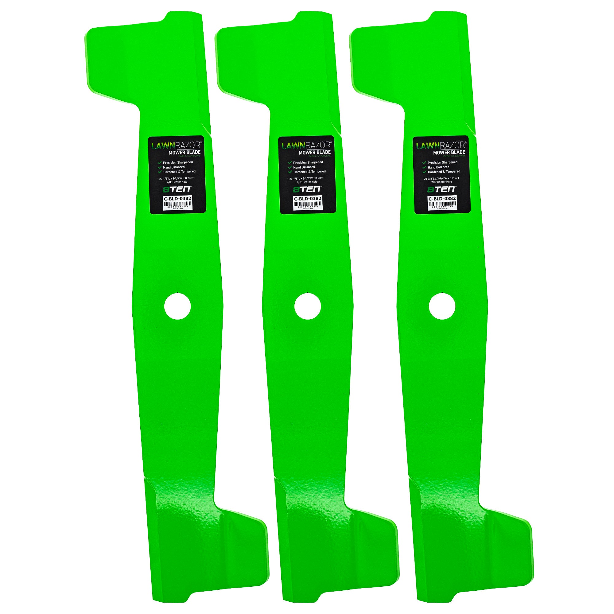 LawnRAZOR Low Lift Blade 3-Pack for Oregon John Deere Deere 8TEN 810-CBL2504D