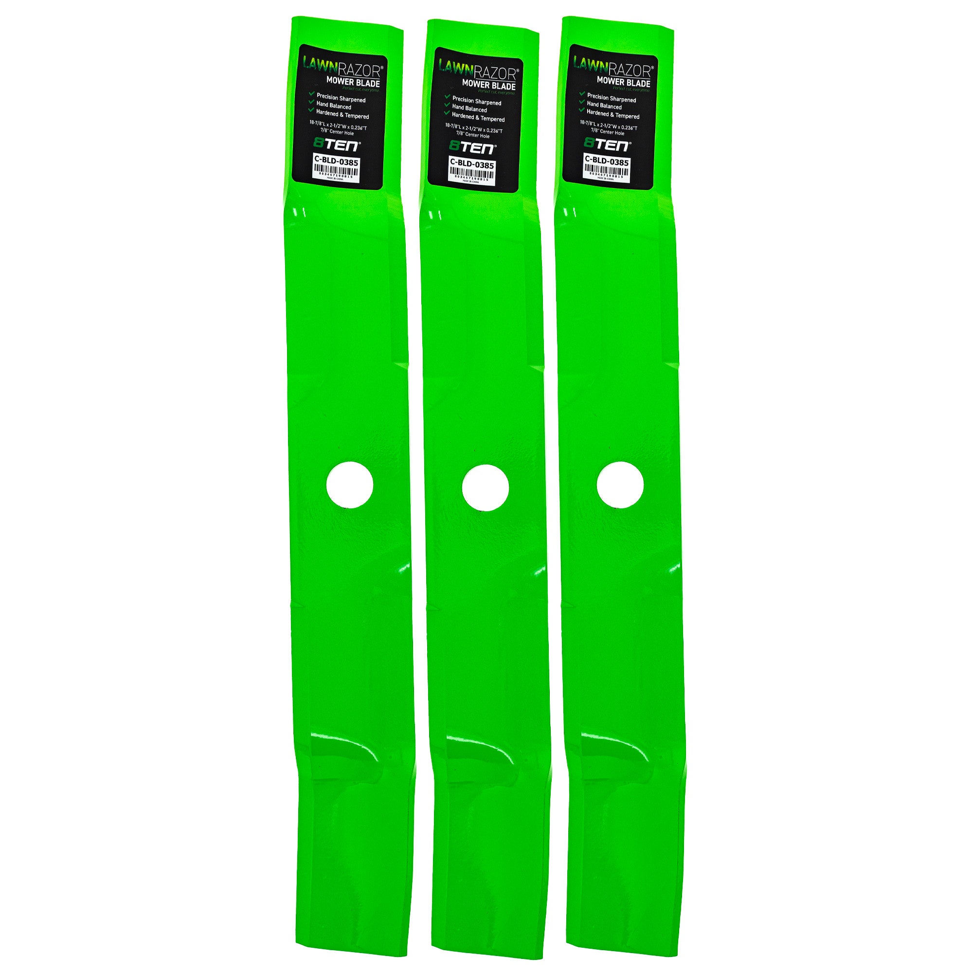 LawnRAZOR Mulching Blade 3-Pack for zOTHER Walbro Oregon John Deere Deere 8TEN 810-CBL2507D