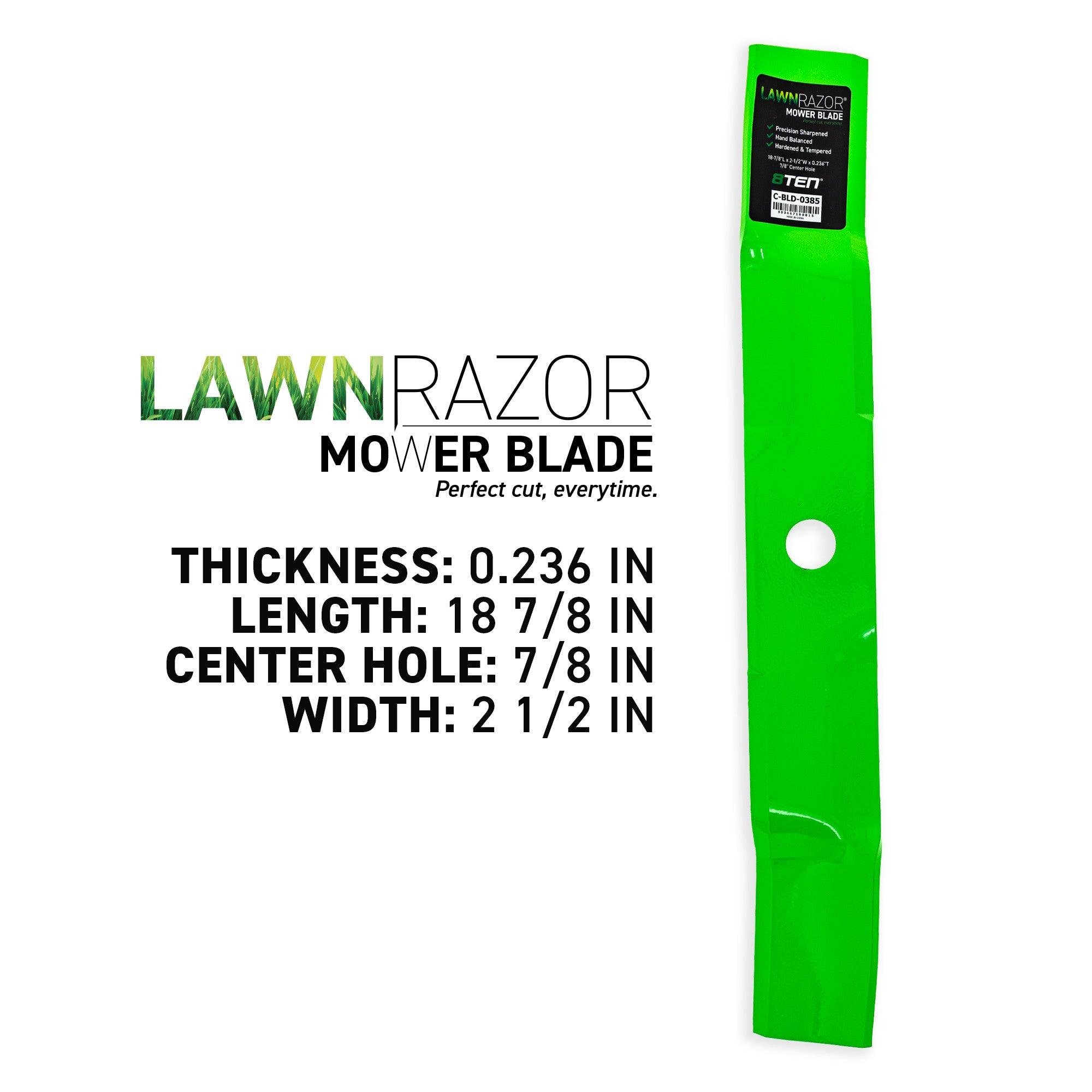 8TEN 810-CBL2507D LawnRAZOR Mulching Blade 3-Pack for zOTHER Walbro