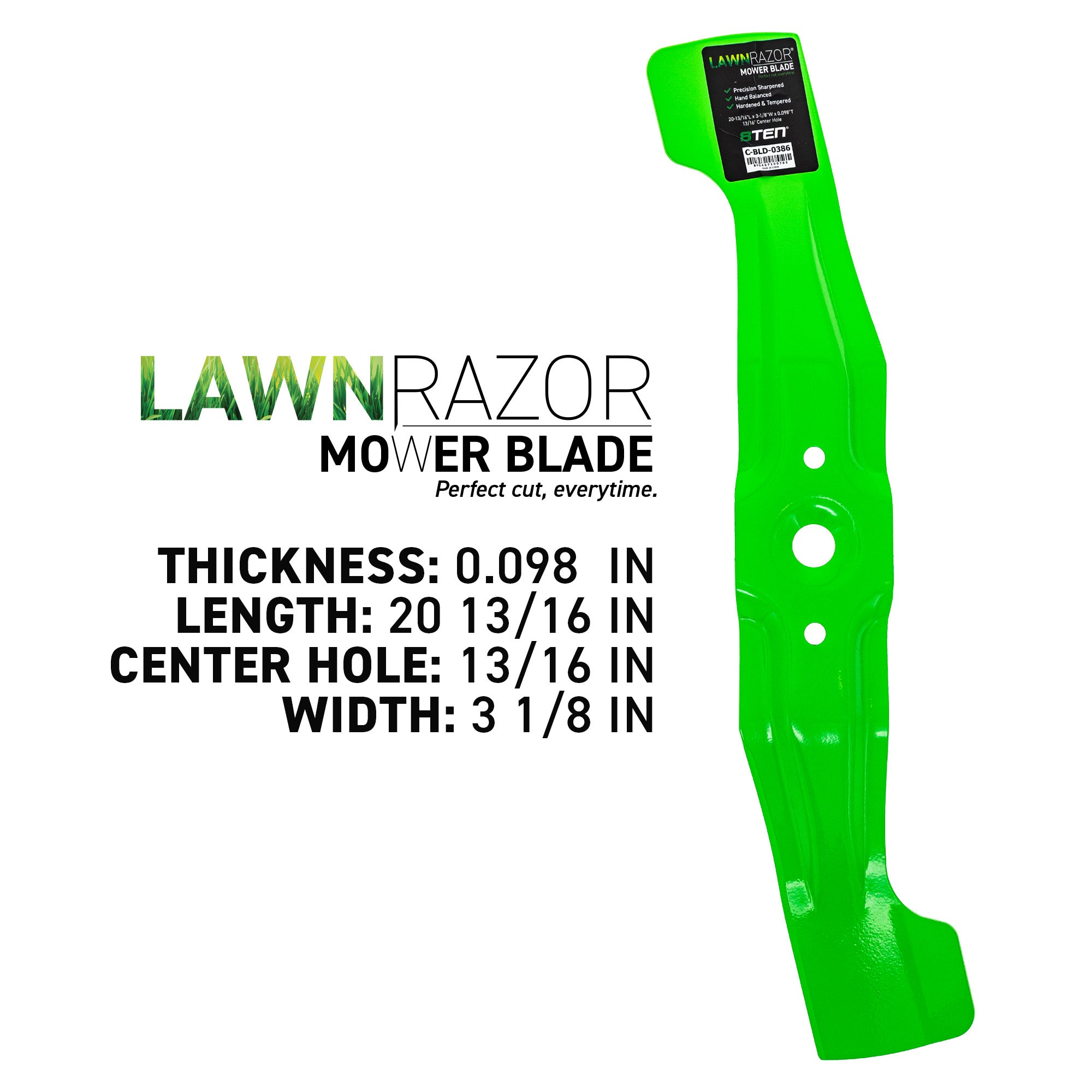 8TEN 810-CBL2508D LawnRAZOR Mulching Blade 2-Pack for Honda HRX217