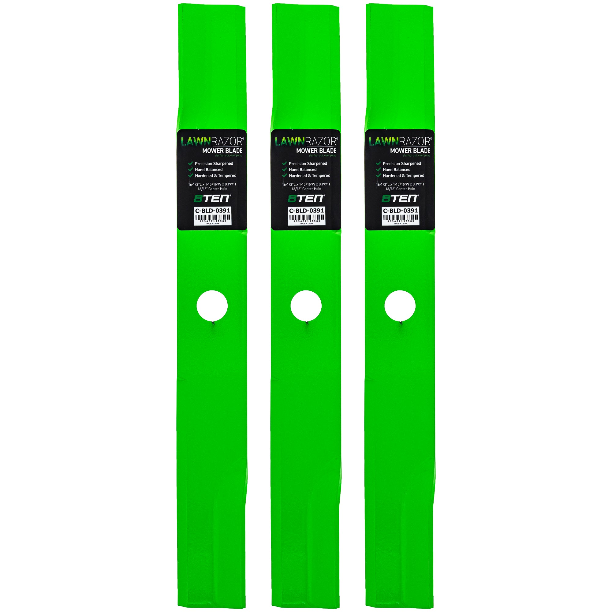 LawnRAZOR High Lift Blade 3-Pack for zOTHER Oregon Ferris ZTX 500S 300S 8TEN 810-CBL2513D