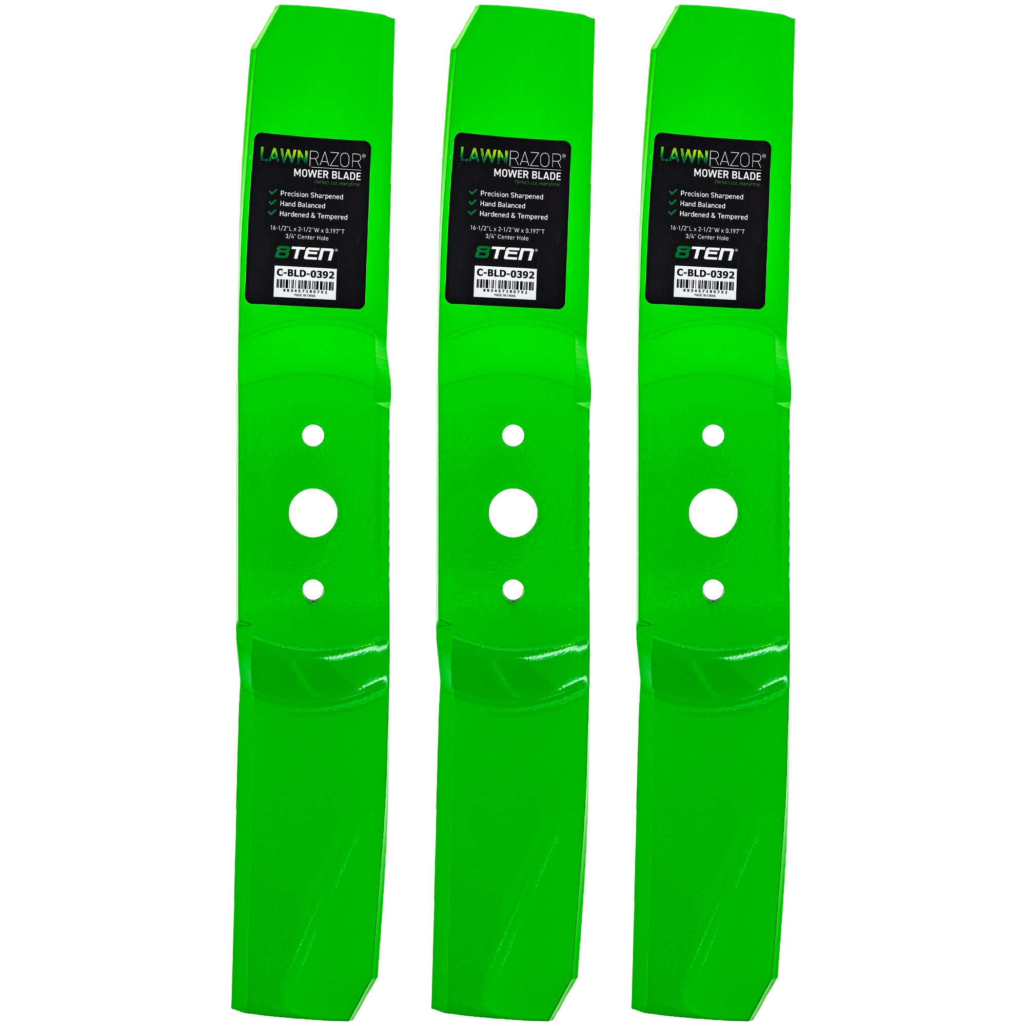 LawnRAZOR High Lift Blade 3-Pack for zOTHER Oregon MTD Cub Cadet Troy-Bilt Outdoor Cadet 8TEN 810-CBL2514D