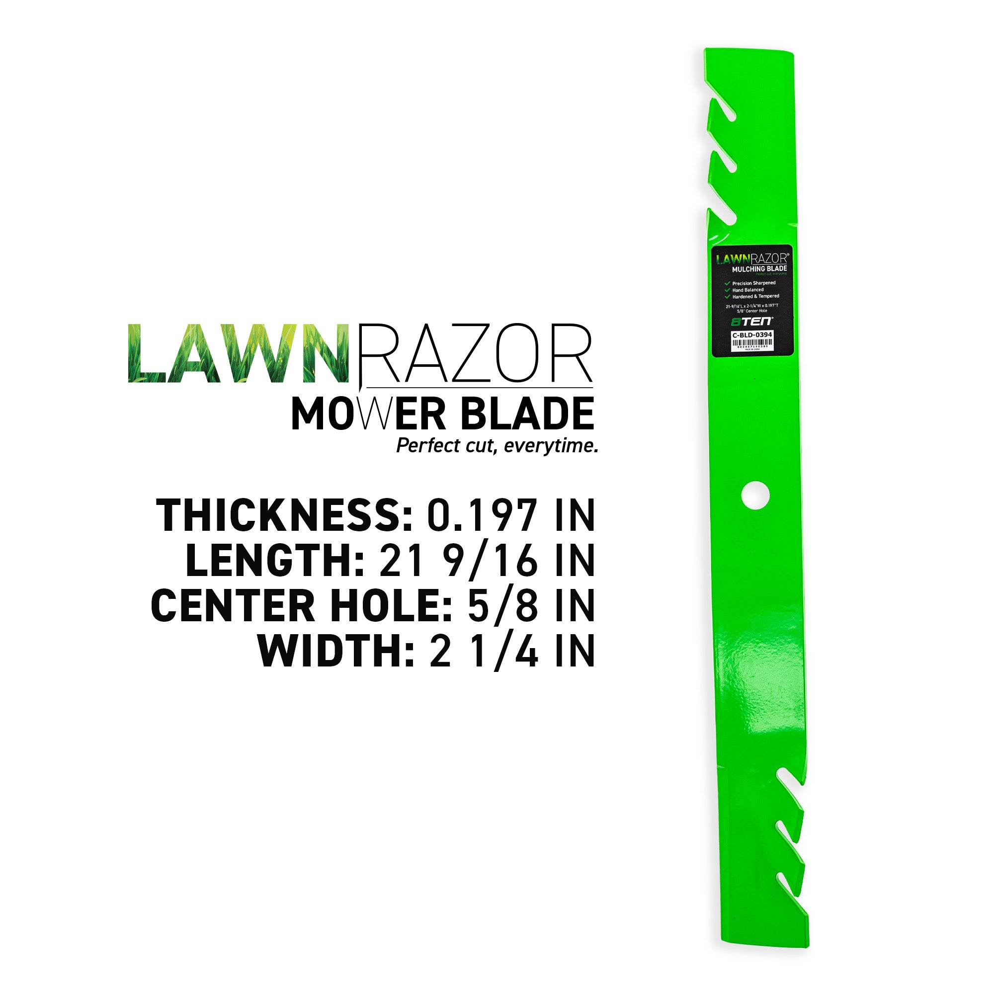 8TEN 810-CBL2516D LawnRAZOR Toothed Blade 2-Pack for zOTHER Toro