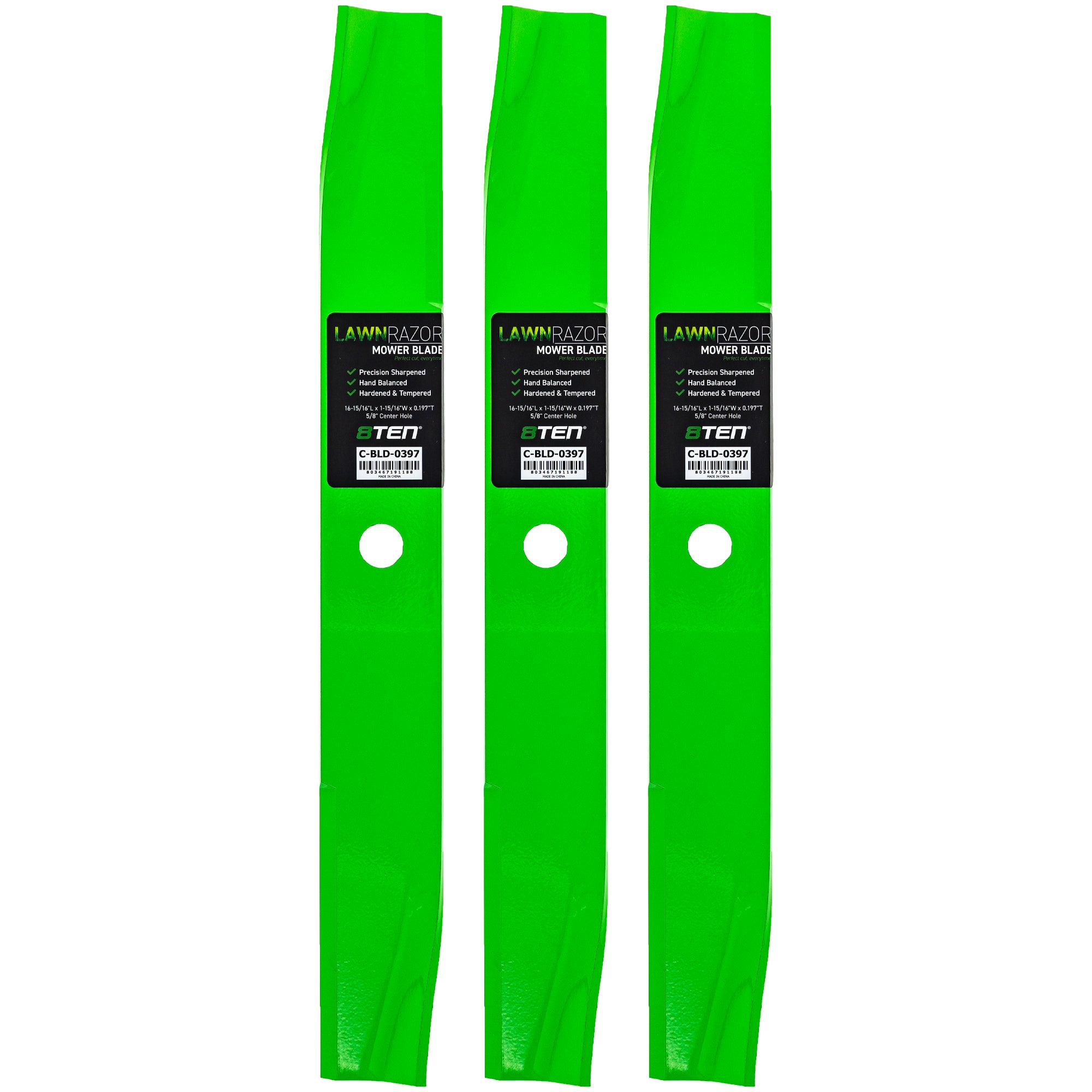 LawnRAZOR High Lift Blade 3-Pack for zOTHER Oregon Murray Generac Ariens Gravely 40715x99A 8TEN 810-CBL2519D
