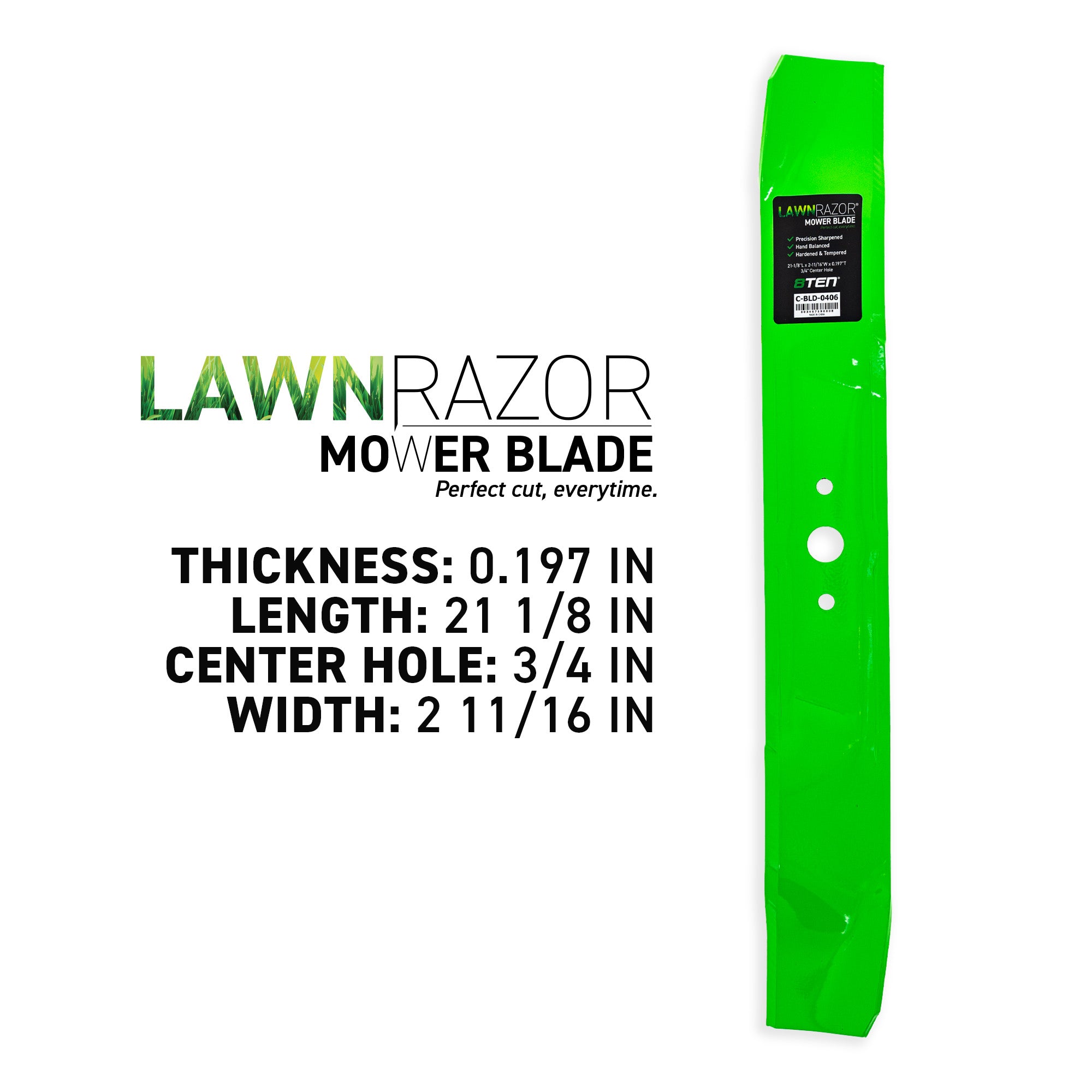 8TEN 810-CBL2628D LawnRAZOR Mulching Blade 2-Pack for zOTHER Oregon