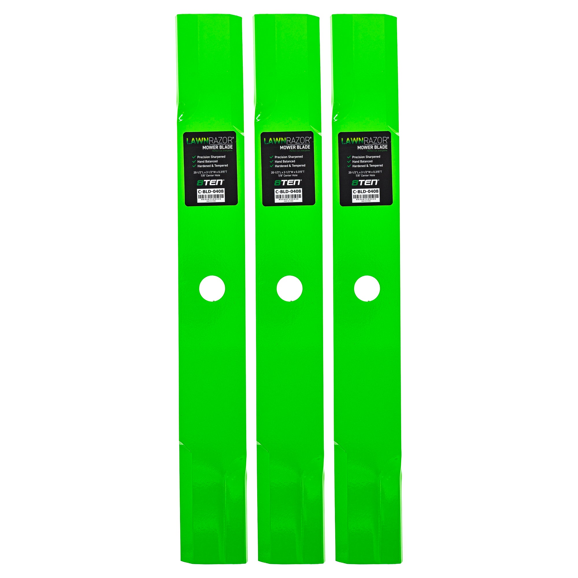 LawnRAZOR High Lift Blade 3-Pack for Oregon John Deere Deere 8TEN 810-CBL2620D