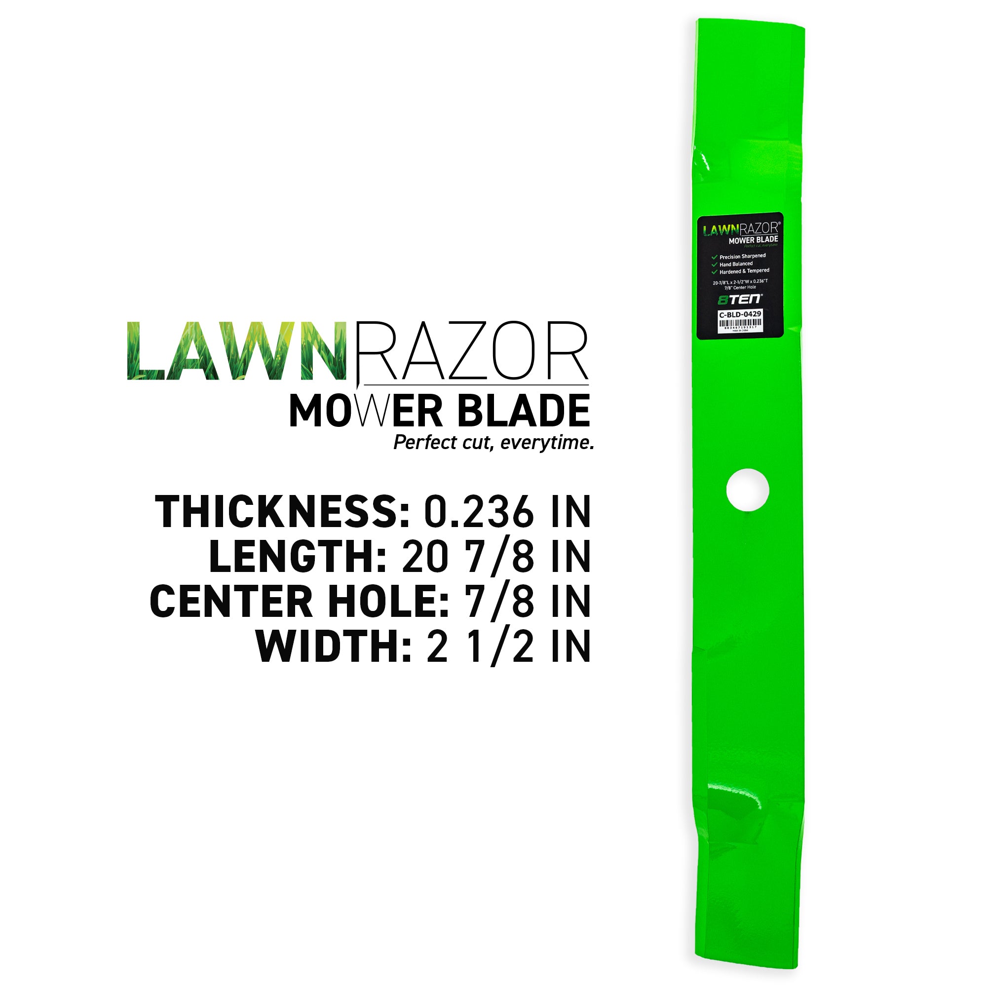 8TEN 810-CBL2641D LawnRAZOR Mulching Blade 3-Pack for zOTHER Oregon