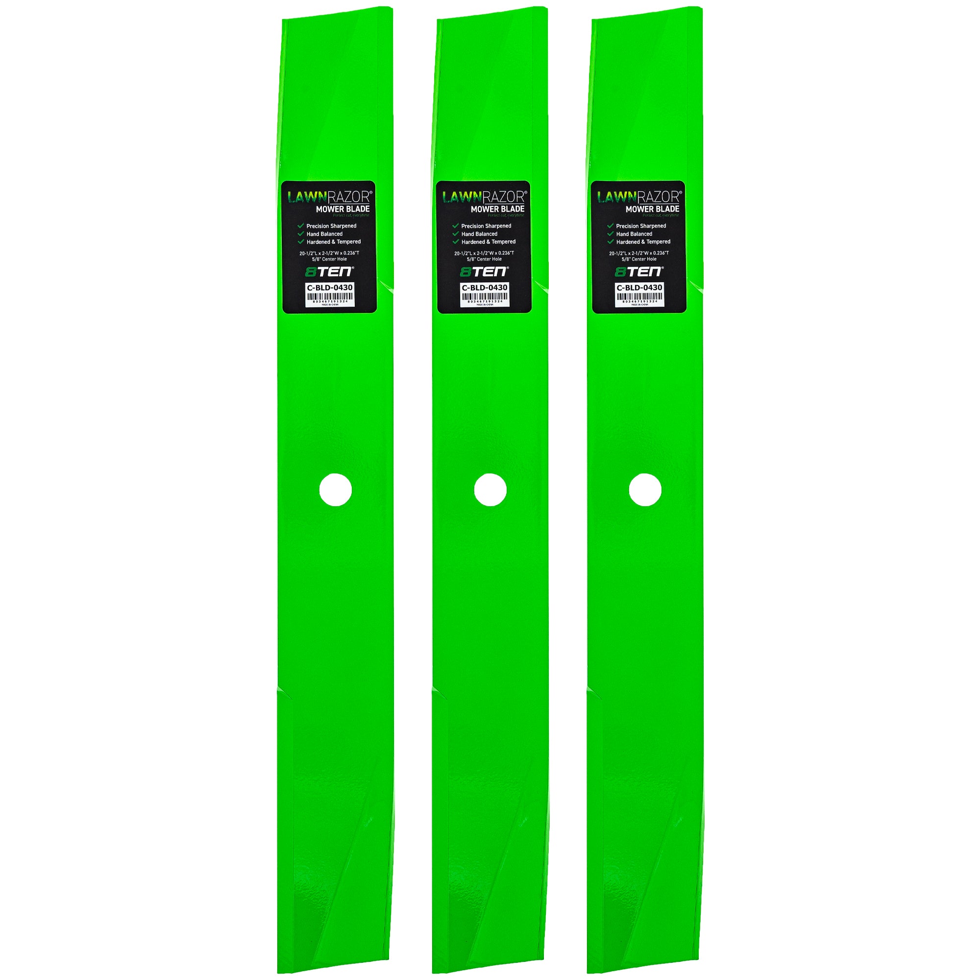 LawnRAZOR High Lift Blade 3-Pack for Toro Exmark Z-Master 8TEN 810-CBL2652D