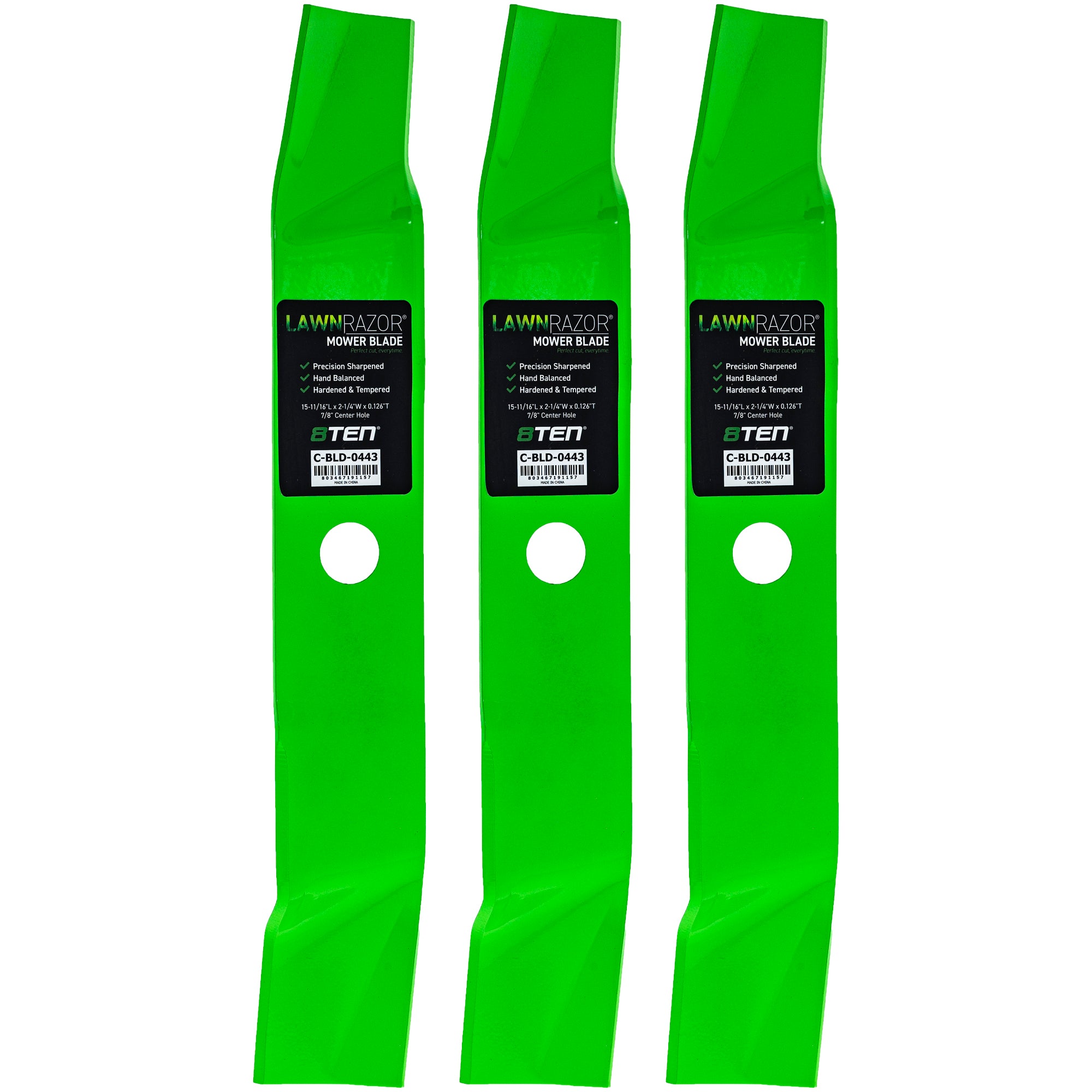 LawnRAZOR Mulching Blade 3-Pack for Oregon Murray Ultra LT20460 King CLT20460 8TEN 810-CBL2665D