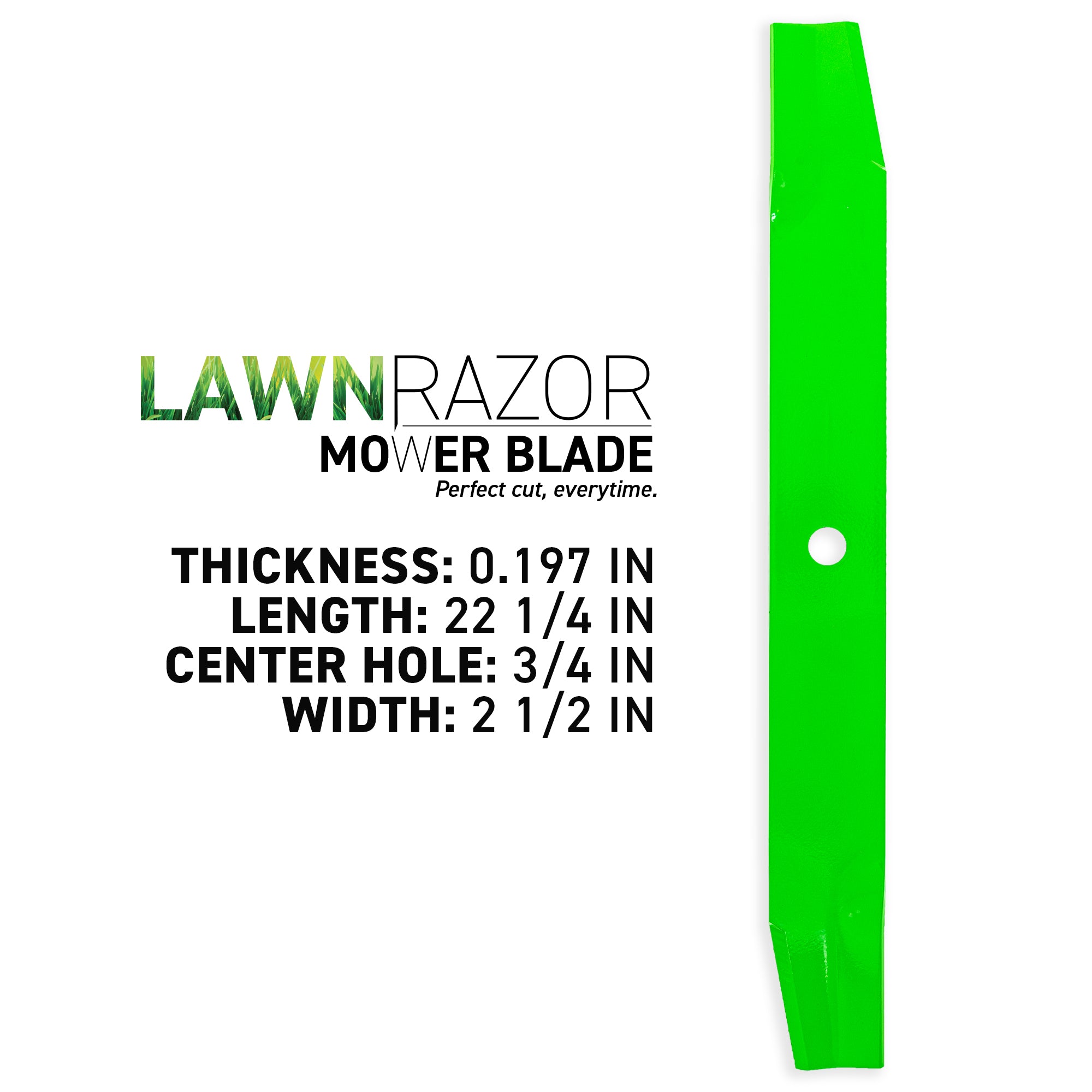 8TEN 810-CBL2674D LawnRAZOR High Lift Blade 3-Pack for zOTHER MTD