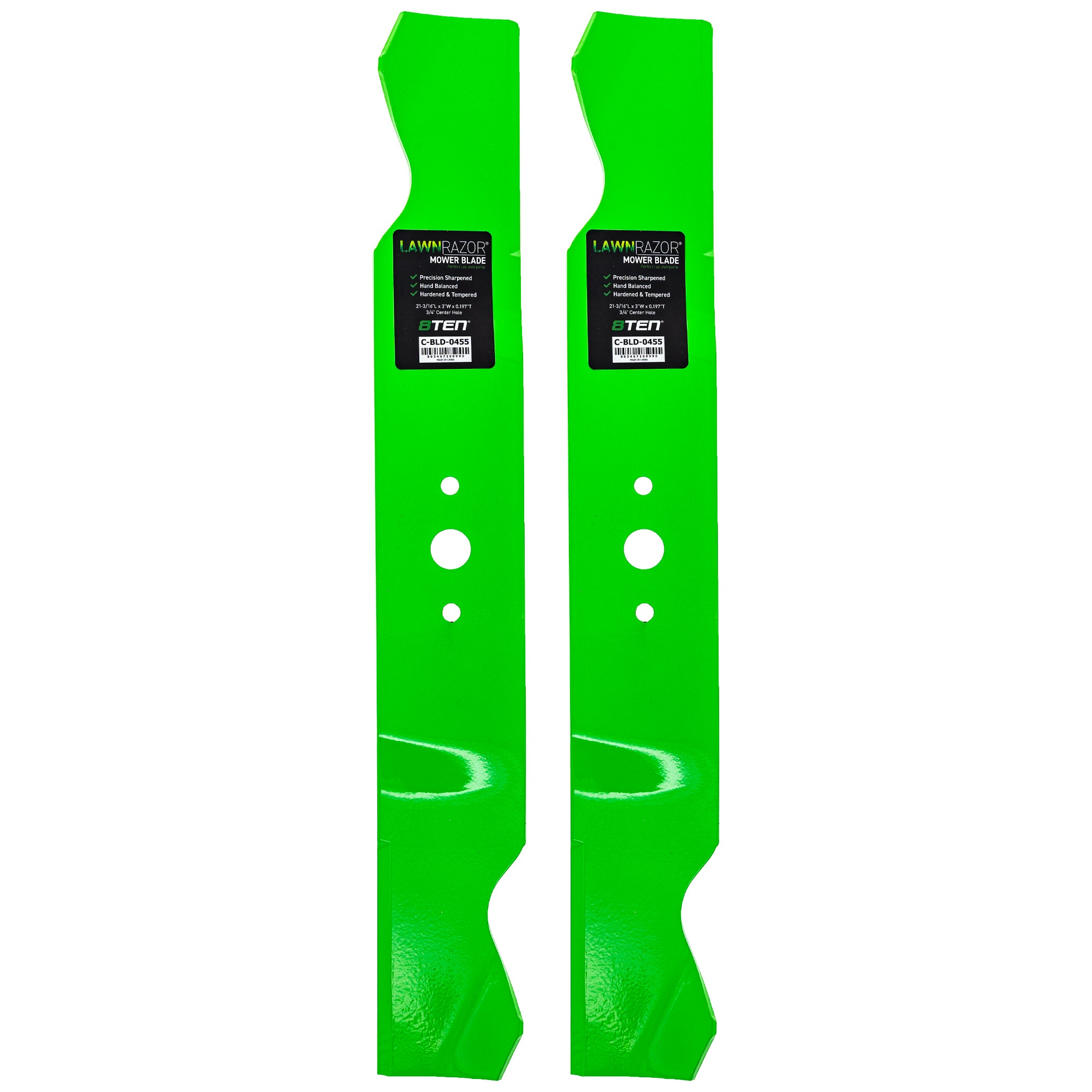 LawnRAZOR Notched Low Lift Blade 2-Pack for zOTHER Oregon MTD Cub Cadet Troy-Bilt Cadet 8TEN 810-CBL2677D