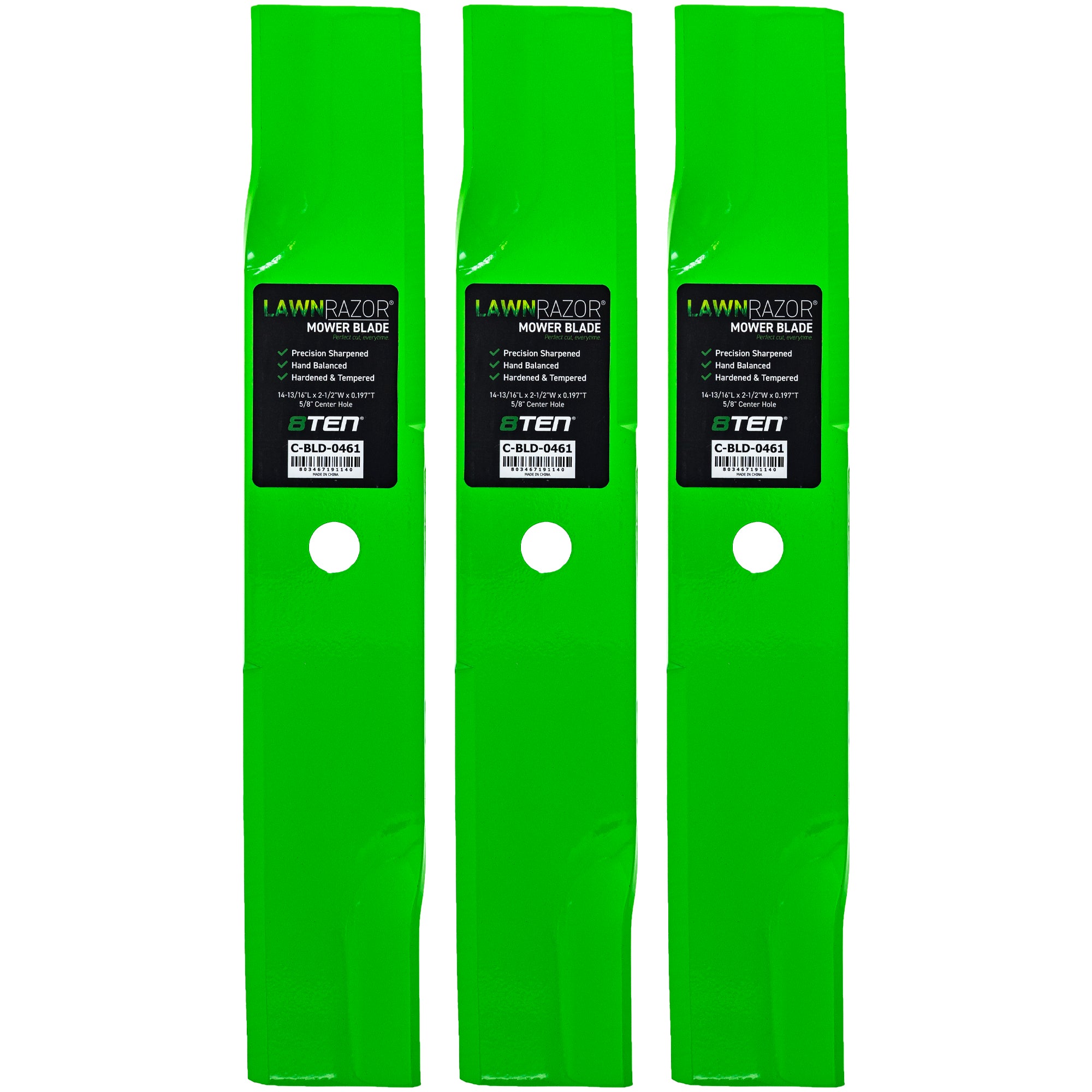 LawnRAZOR Medium Lift Blade 3-Pack for Oregon Husqvarna Poulan Craftsman AYP RedMax 8TEN 810-CBL2683D