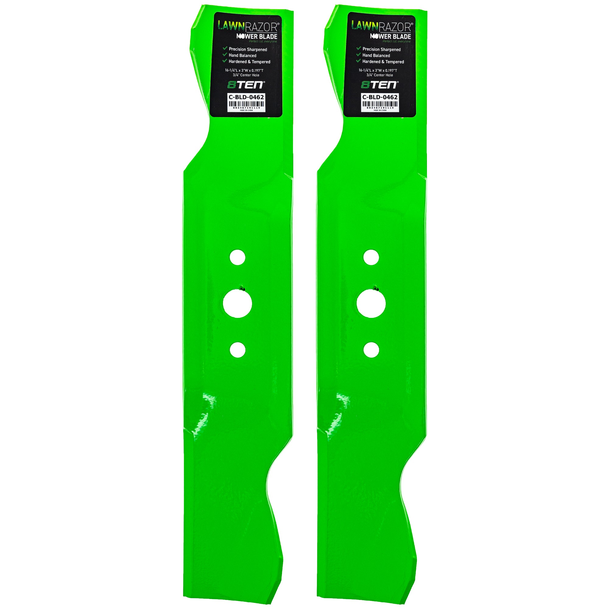 LawnRAZOR Notched High Lift Blade 3-Pack for zOTHER Oregon MTD Cub Cadet Troy-Bilt Cadet 8TEN 810-CBL2684D
