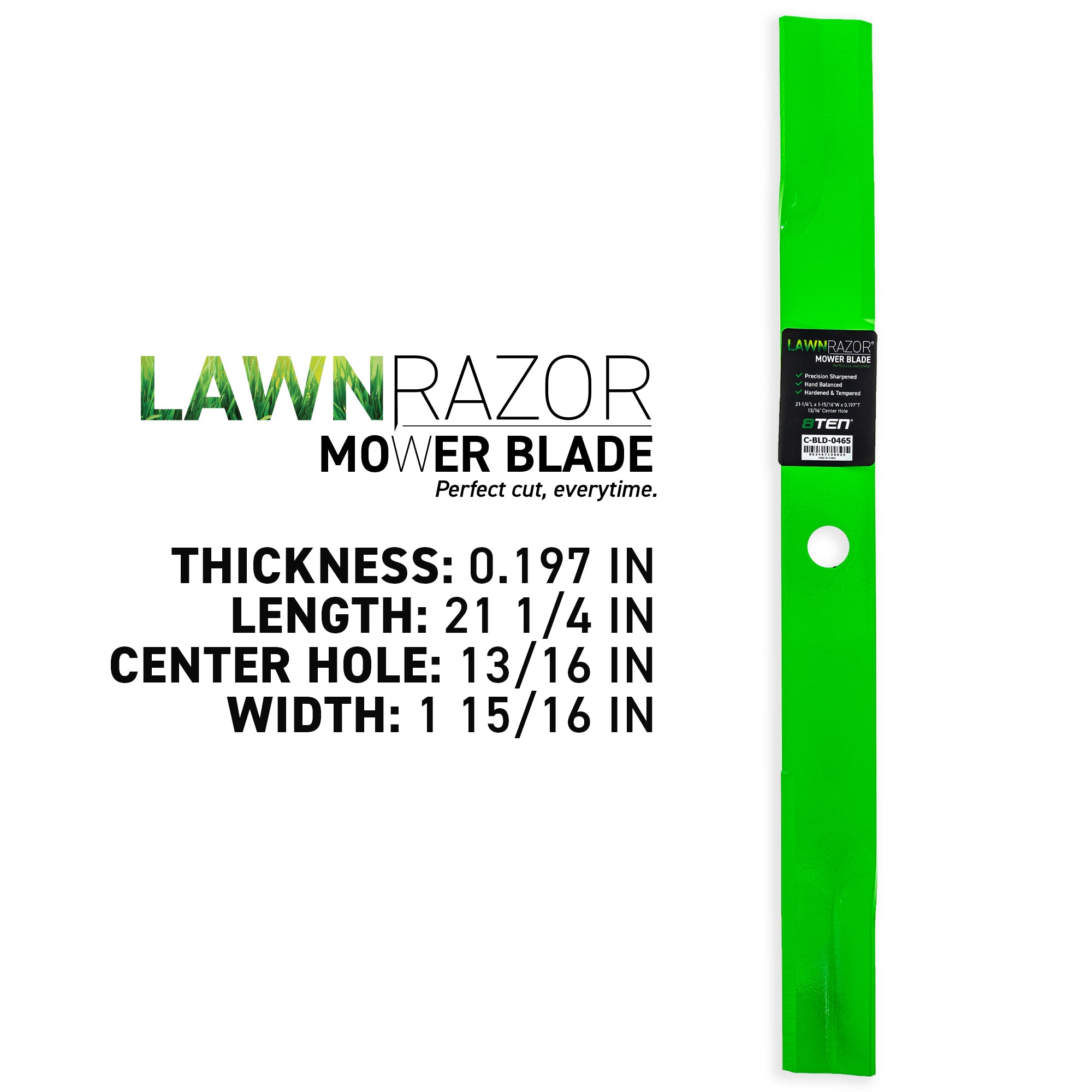 8TEN 810-CBL2687D LawnRAZOR High Lift Blade 2-Pack for zOTHER Oregon
