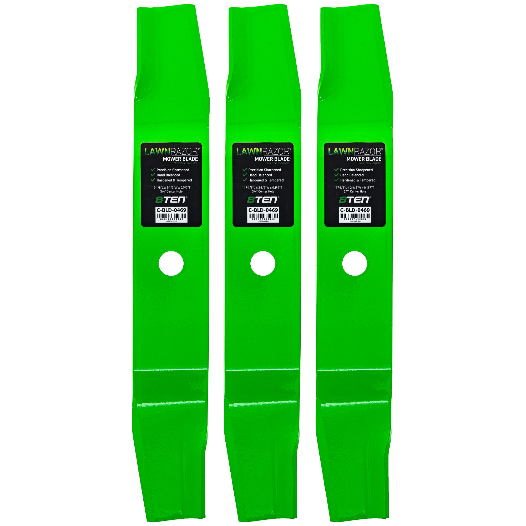LawnRAZOR High Lift Blade 3-Pack for zOTHER Oregon MTD Cub Cadet Troy-Bilt Cadet 8TEN 810-CBL2681D