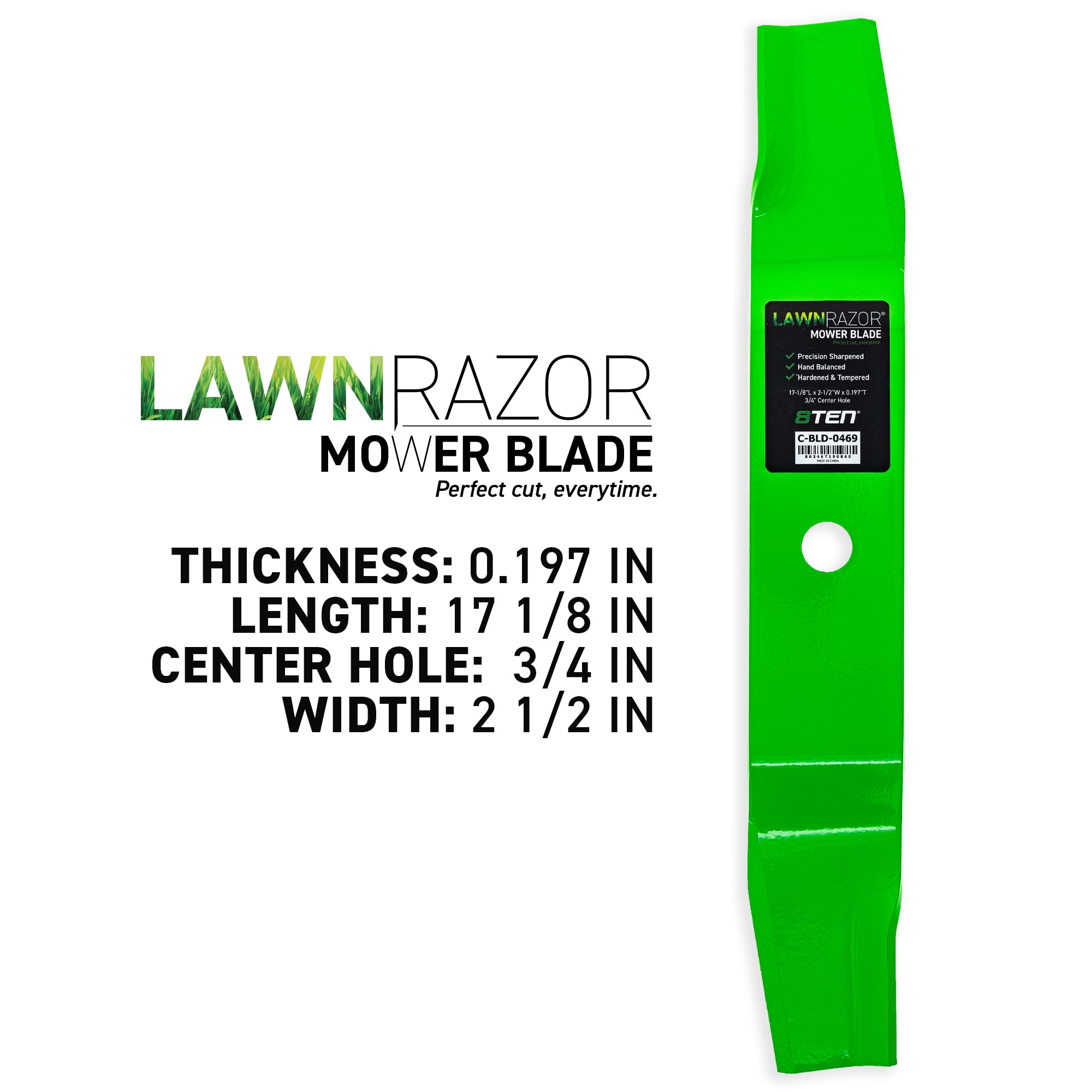 8TEN 810-CBL2681D LawnRAZOR High Lift Blade 3-Pack for zOTHER Oregon