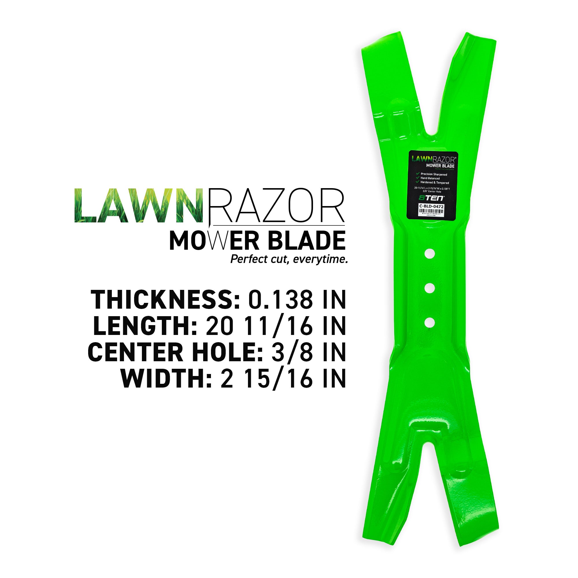 8TEN 810-CBL2694D LawnRAZOR Mulching Blade for zOTHER Walbro Snapper