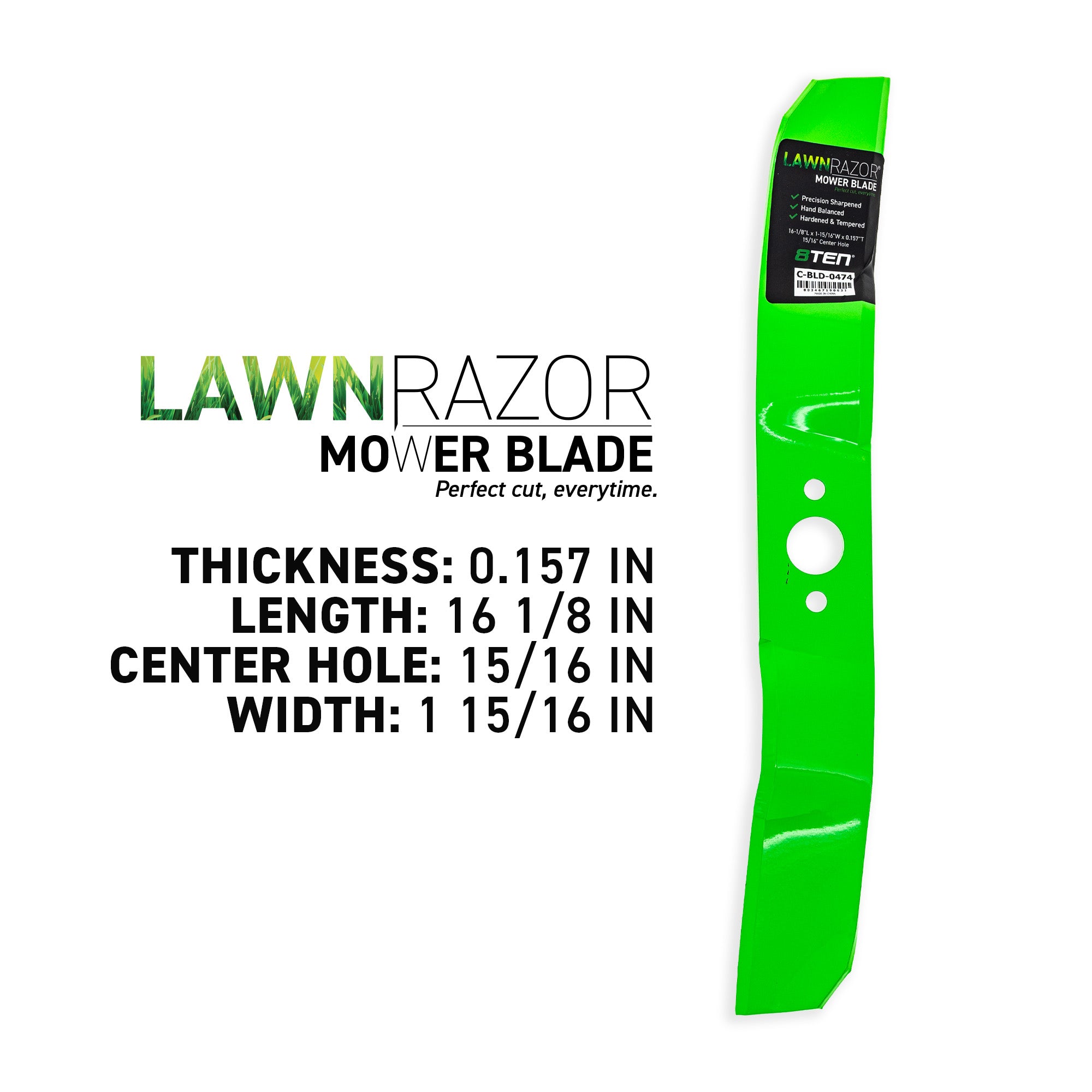 8TEN 810-CBL2696D LawnRAZOR Mulching Blade 3-Pack for zOTHER Rider