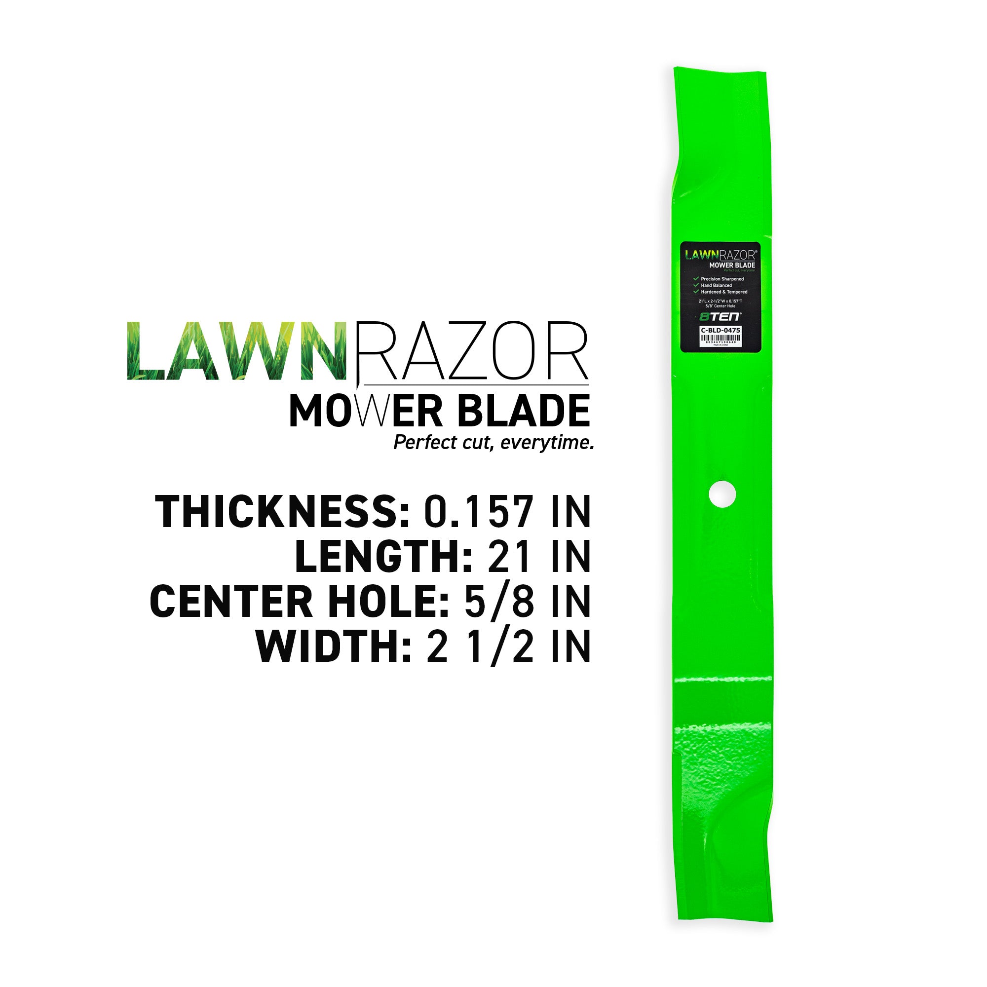 8TEN 810-CBL2697D LawnRAZOR High Lift Blade 3-Pack for Ariens