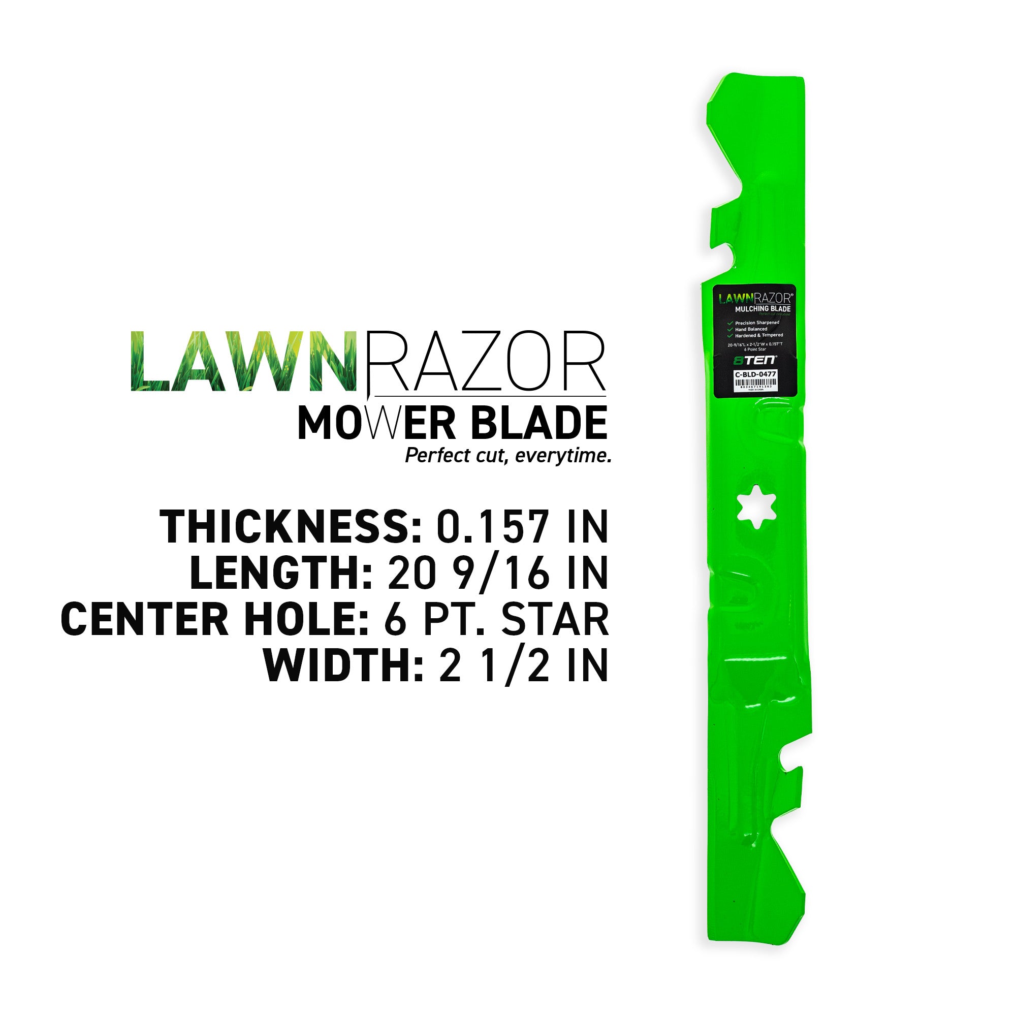 8TEN 810-CBL2699D LawnRAZOR Toothed Blade 3-Pack for zOTHER Cadet
