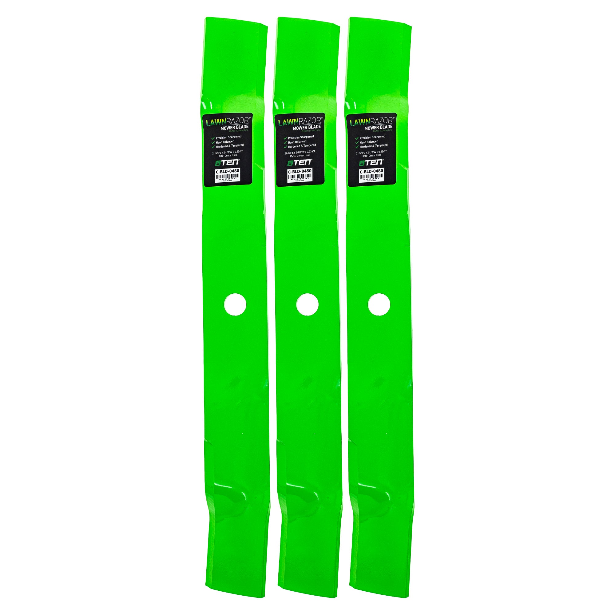 LawnRAZOR Mulching Blade 3-Pack for John Deere Deere 8TEN 810-CBL2602D