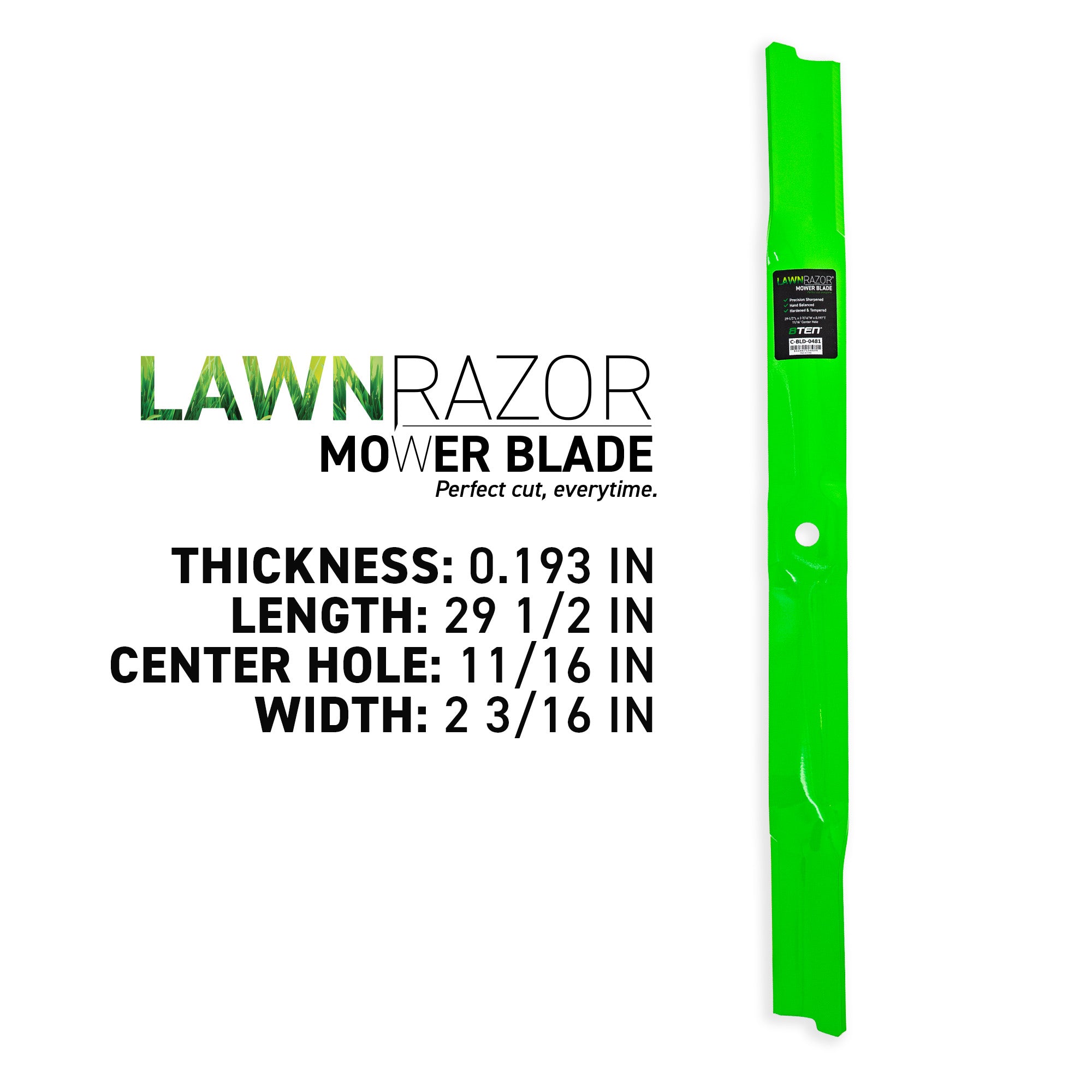 8TEN 810-CBL2603D LawnRAZOR Medium Lift Blade for zOTHER Oregon John