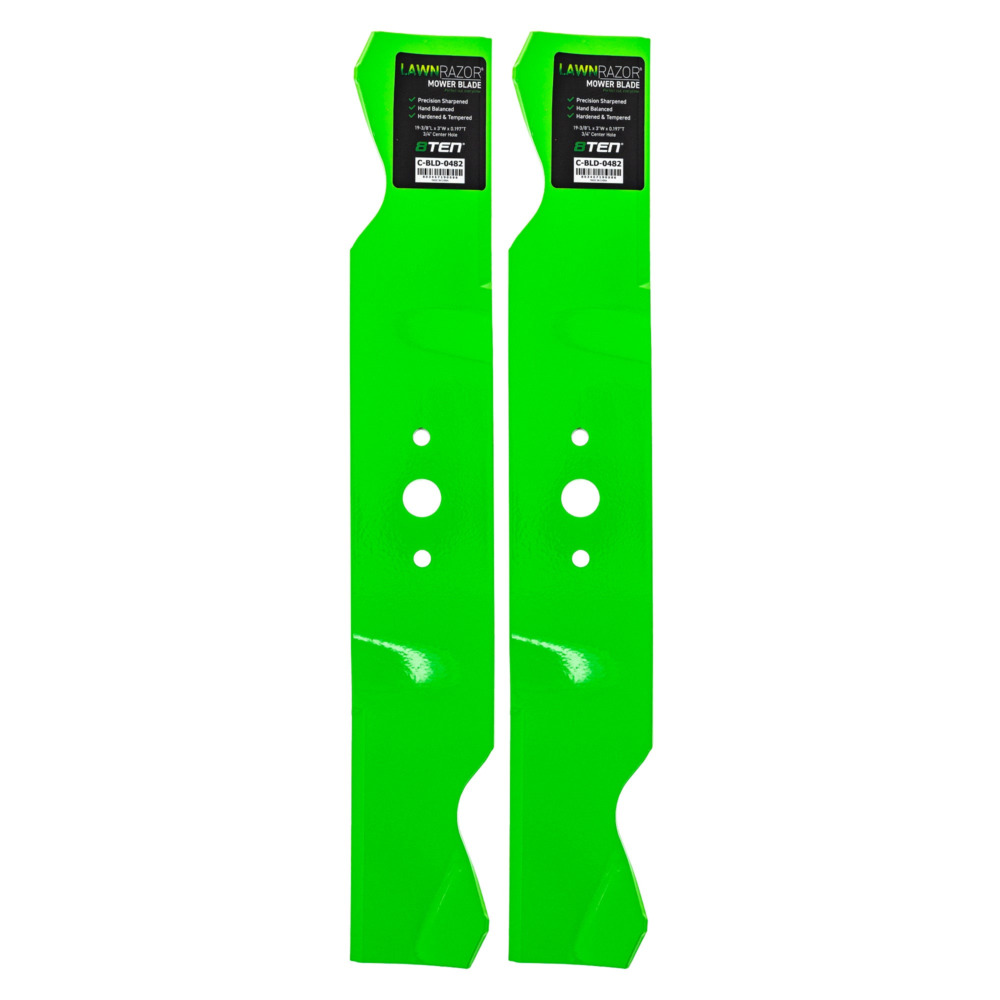 LawnRAZOR Notched High Lift Blade 2-Pack for zOTHER Oregon MTD Cub Cadet Troy-Bilt Cadet 8TEN 810-CBL2604D