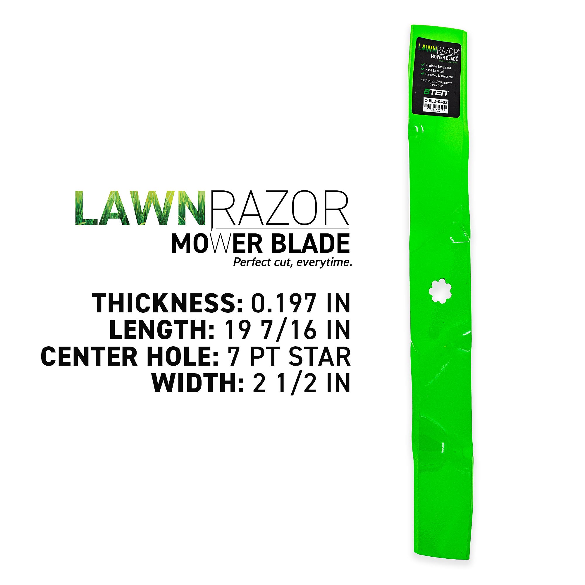 8TEN 810-CBL2605D LawnRAZOR Mulching Blade 2-Pack for zOTHER John