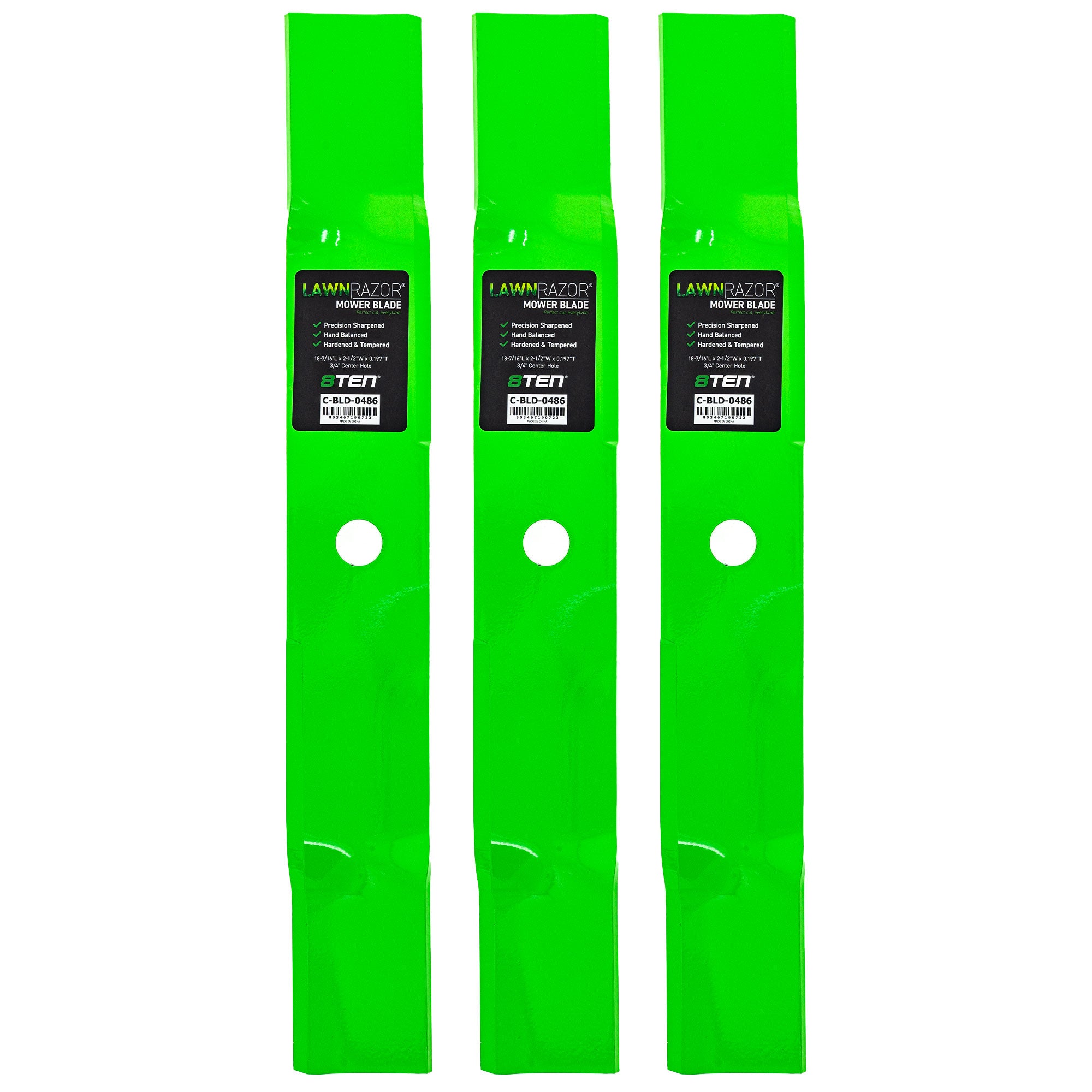 LawnRAZOR Mulching Blade 3-Pack for zOTHER Walbro Oregon MTD Cub Cadet Troy-Bilt Outdoor 8TEN 810-CBL2608D