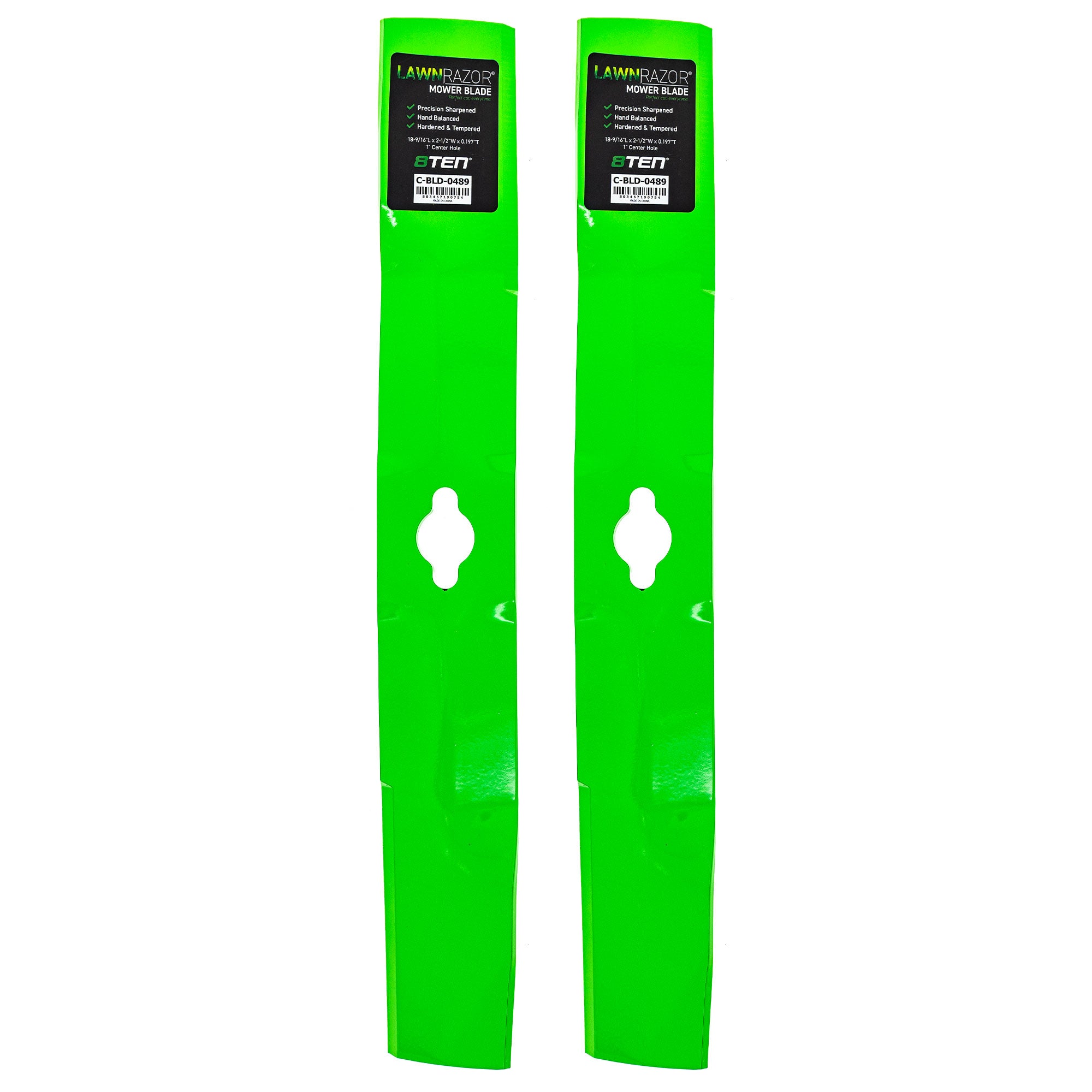 LawnRAZOR Medium Lift Blade 2-Pack for John Deere Deere 8TEN 810-CBL2601D