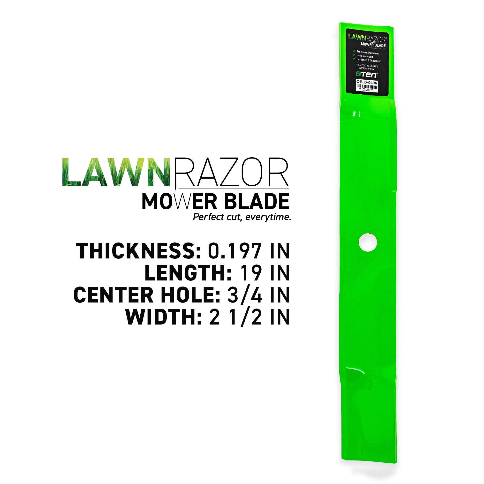 8TEN 810-CBL2618D LawnRAZOR Mulching Blade 3-Pack for zOTHER Z8400